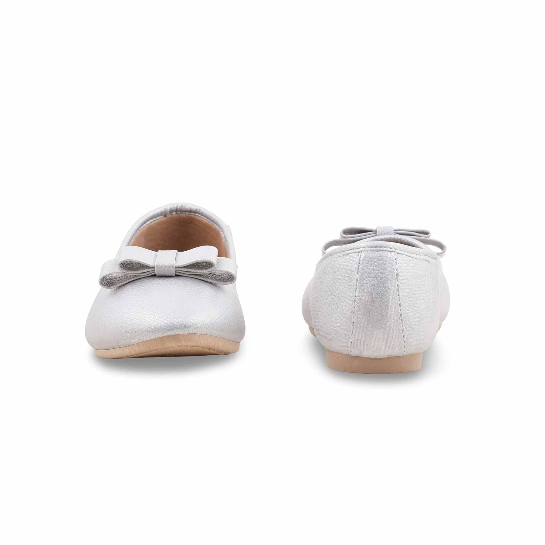 Silver Pumps For Women WN1373 - Image 5