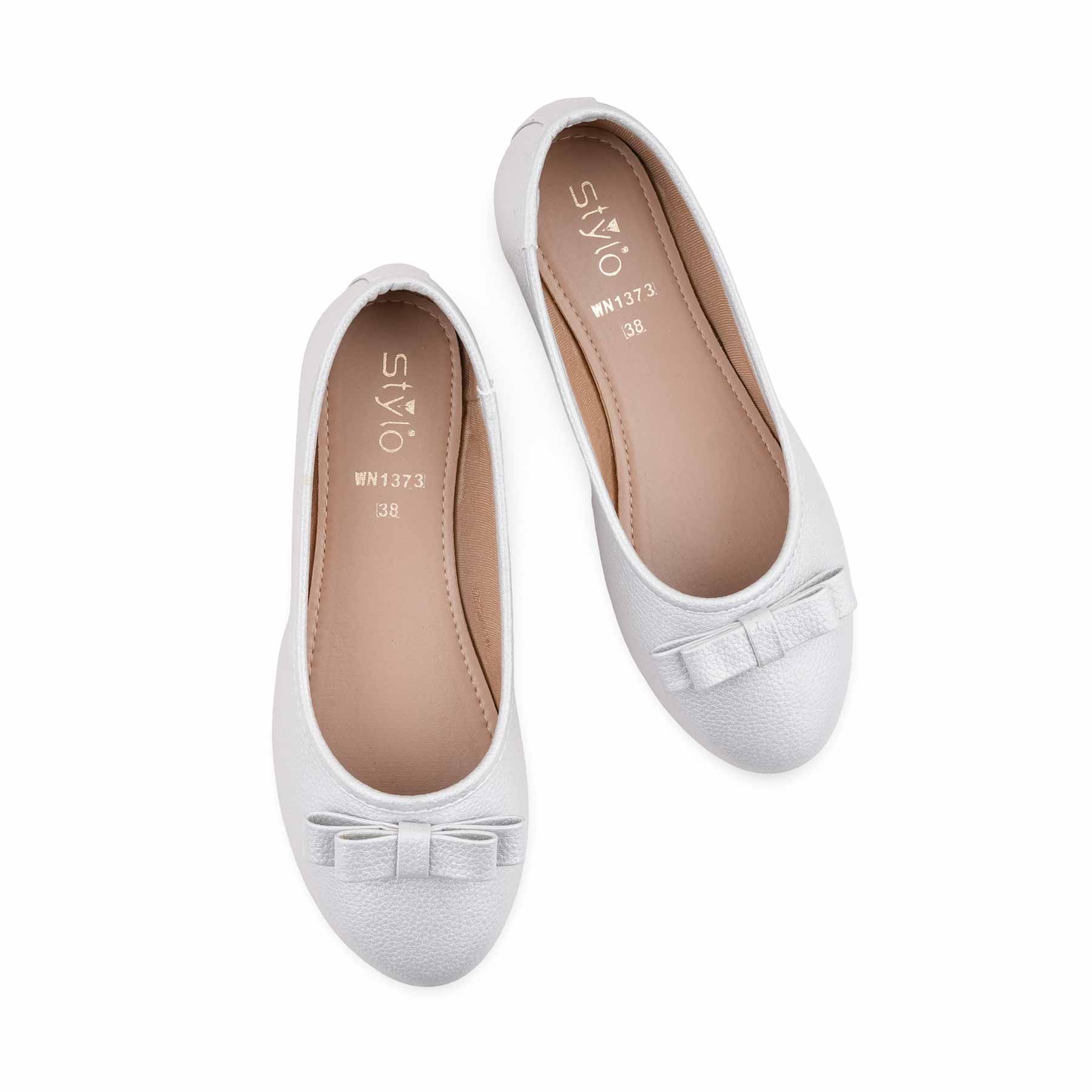 Silver Pumps For Women WN1373 - Image 6