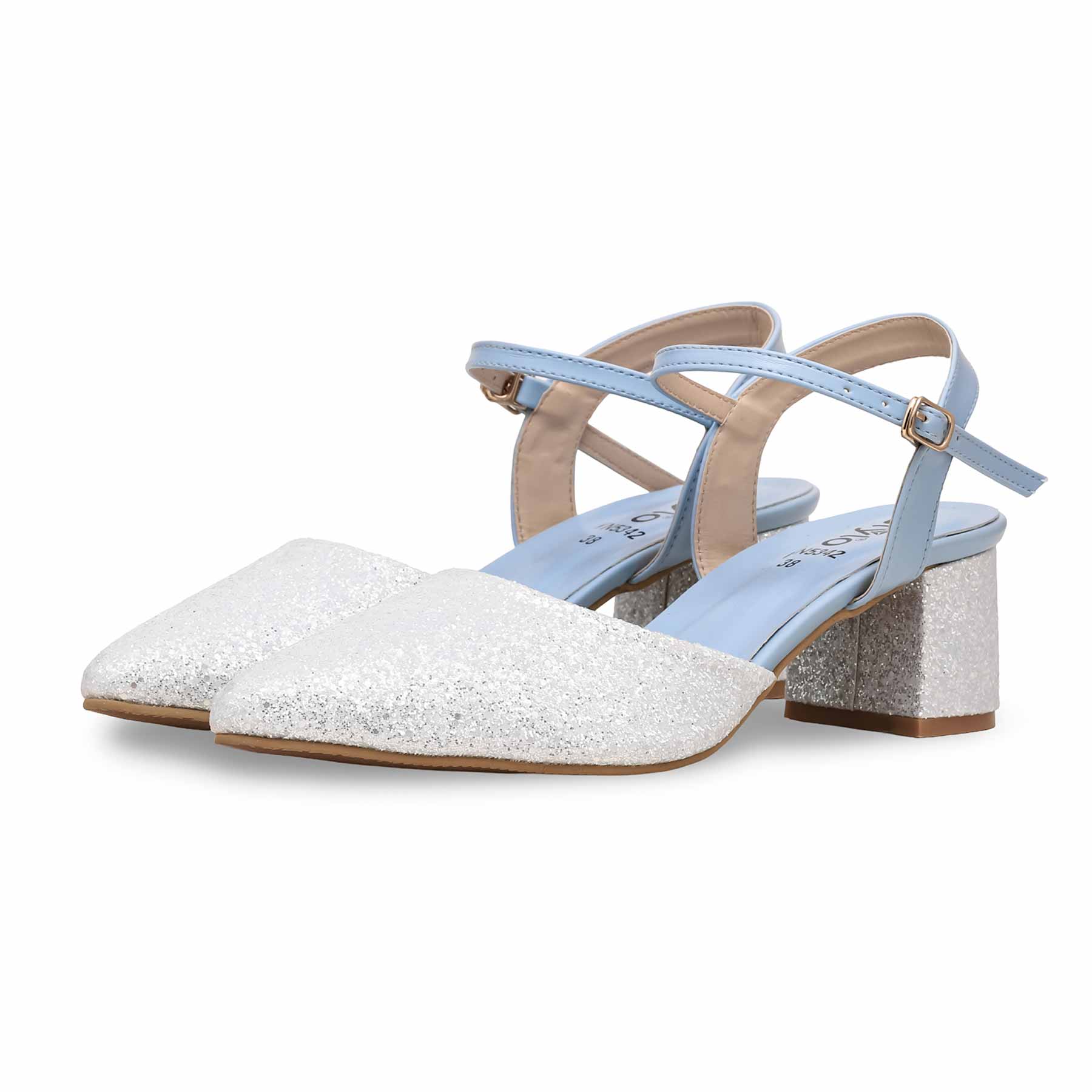 Silver Women Court Shoes WN5342 - Image 2