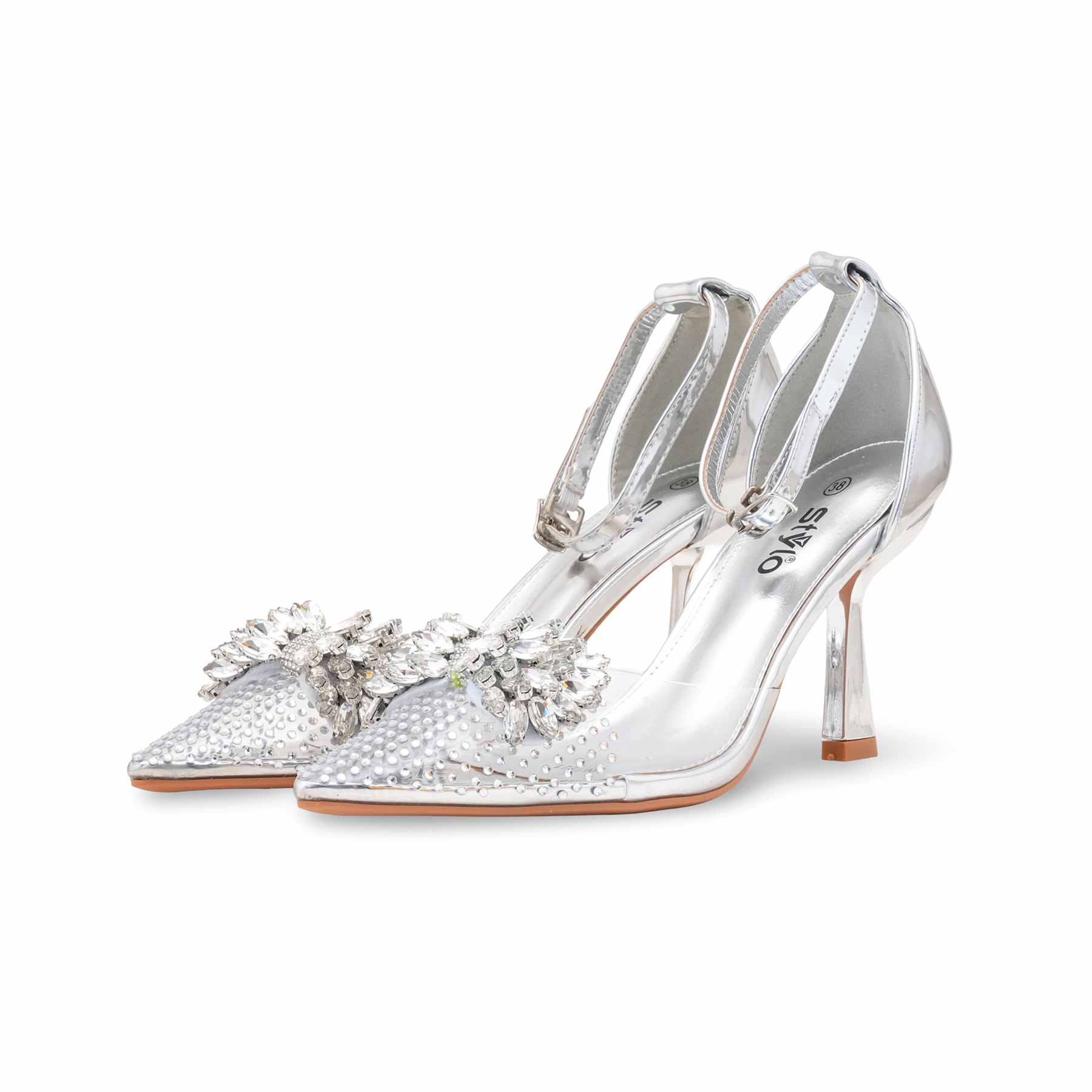 Silver Women Court Shoes WN7521 - Image 3