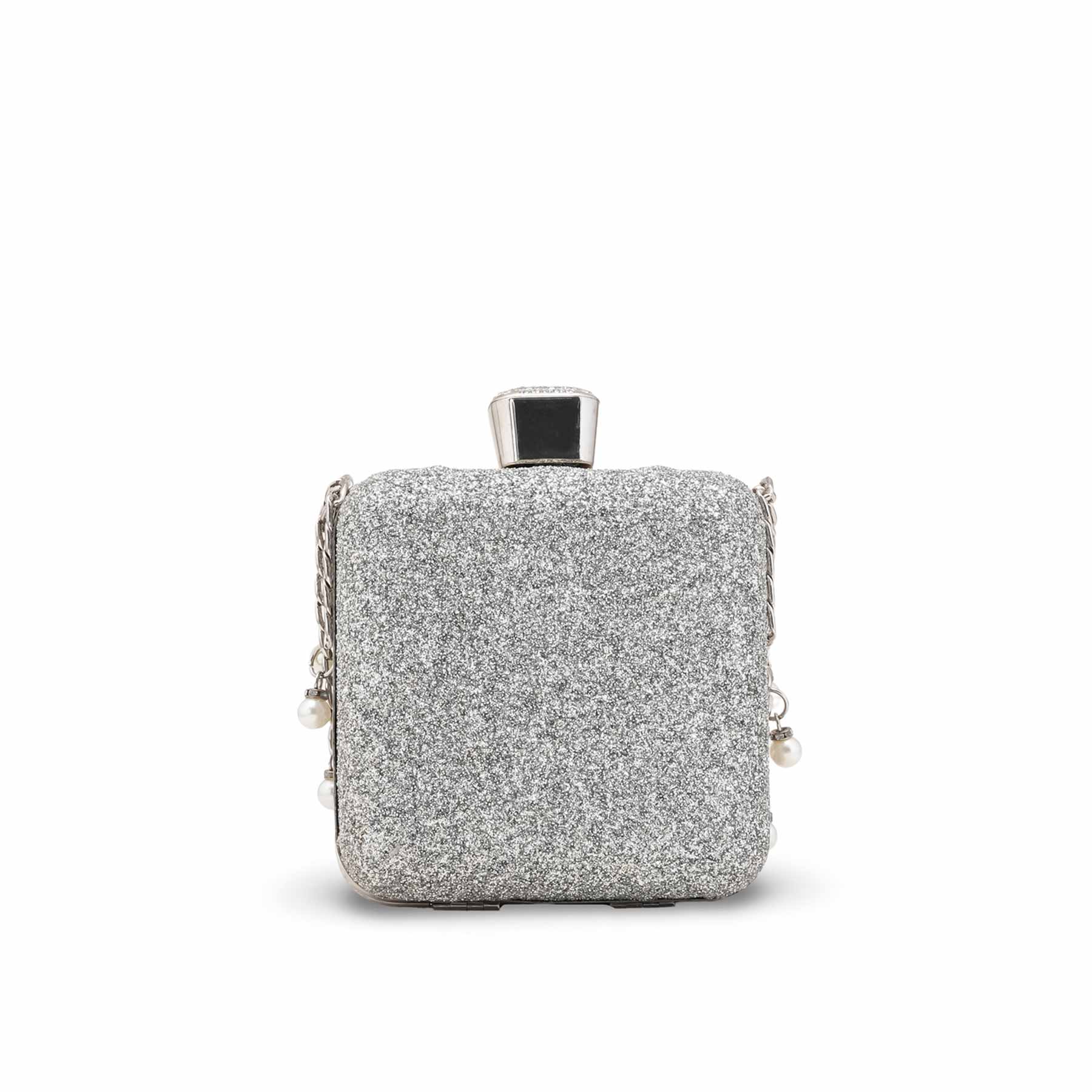 Silver Women Fancy Clutch P15707 - Image 2