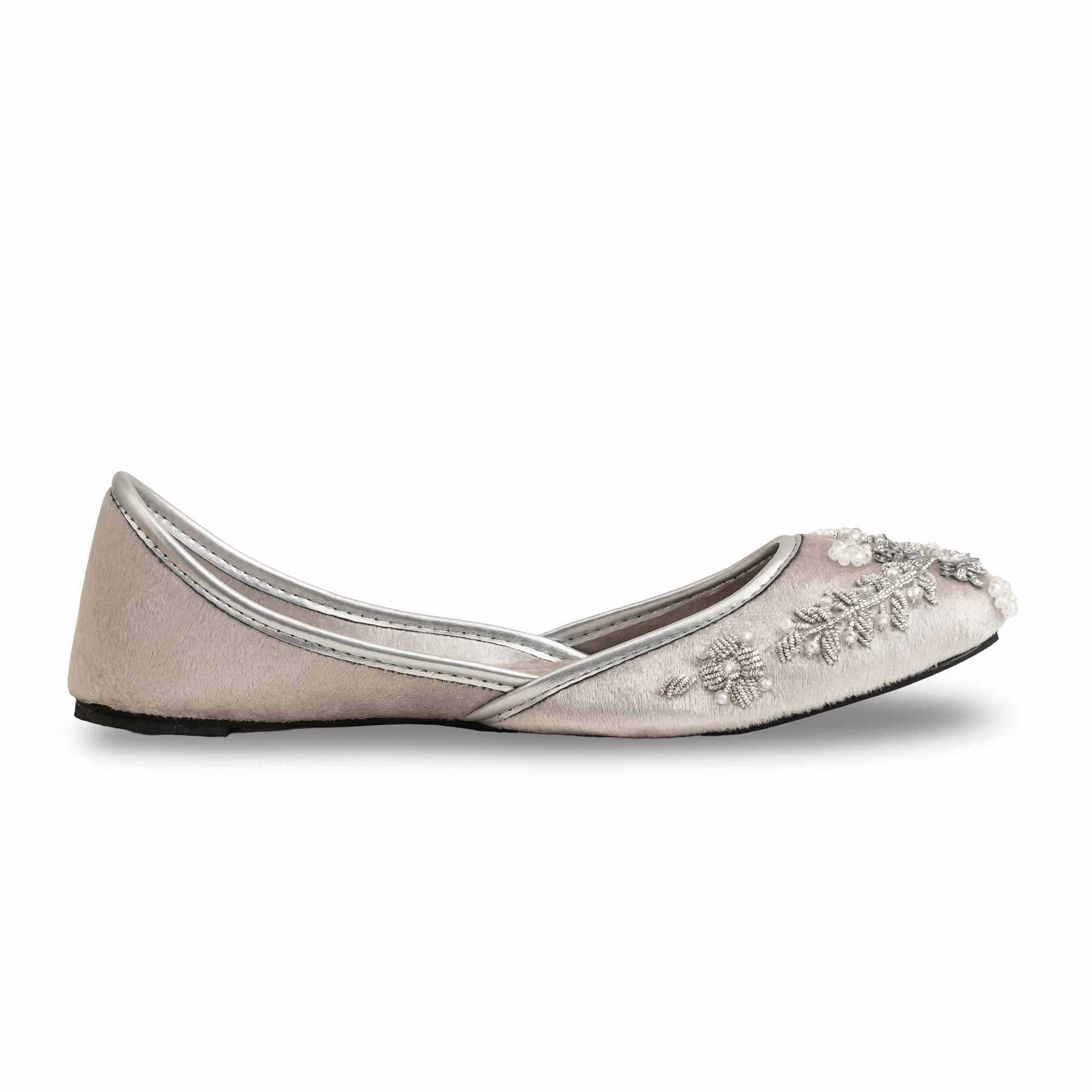Silver Women Fancy Khussa EC8547 - Image 2
