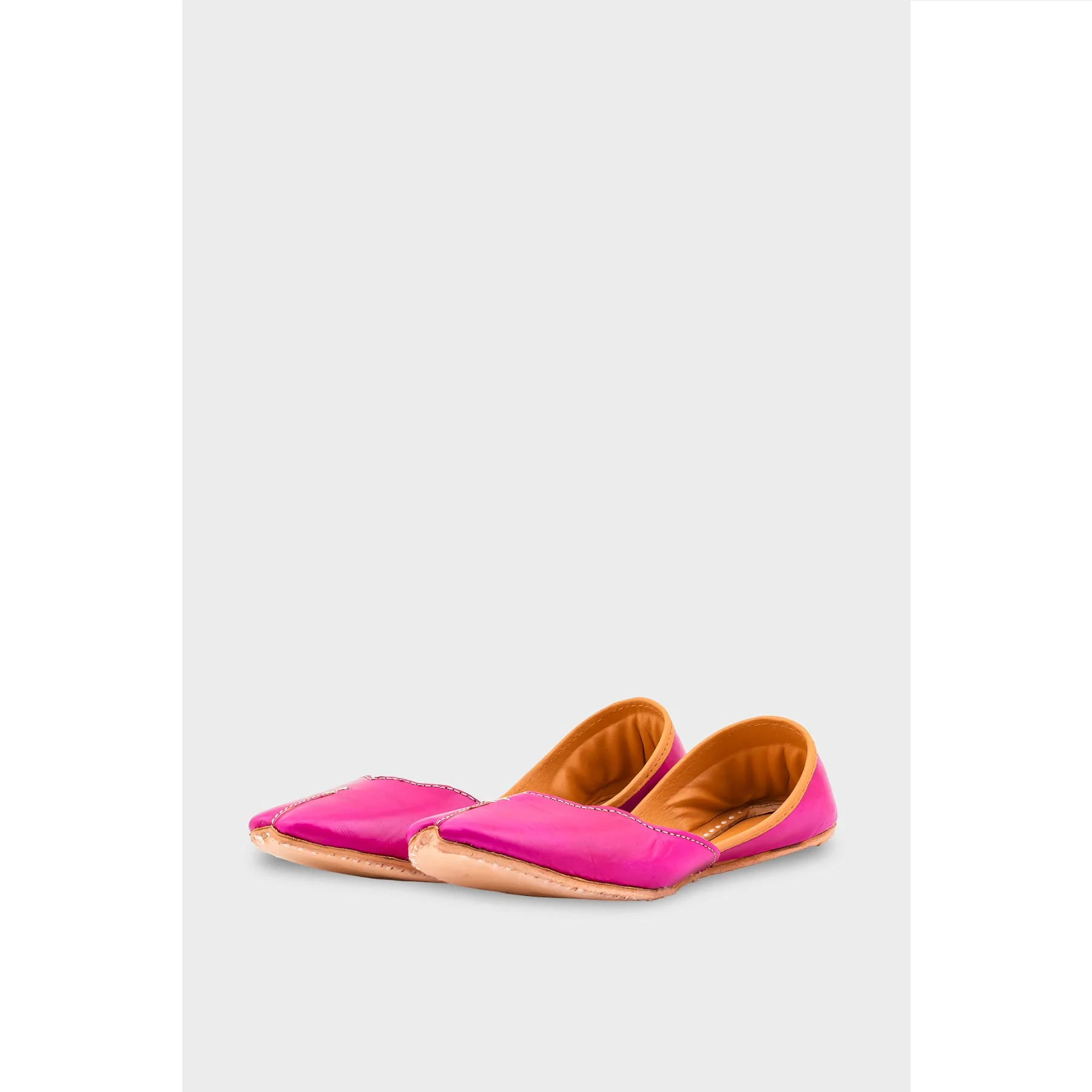 SK Pink Leather Khussa EC8644 - Image 3