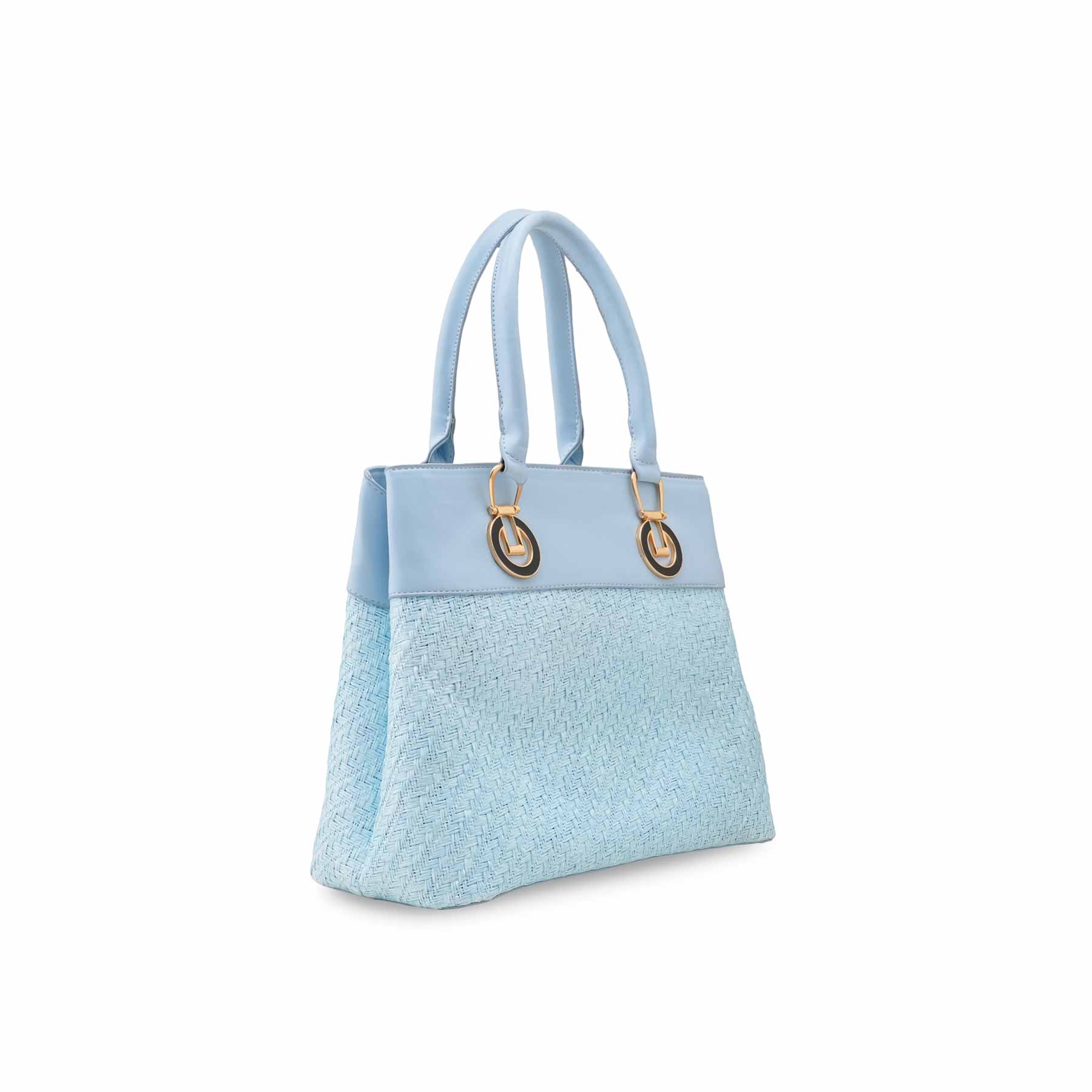 Sky Blue Casual Shoulder Bag For Women P55854 - Image 3