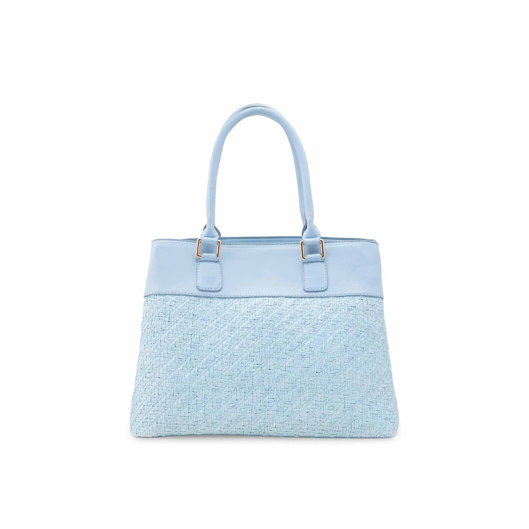 Sky Blue Casual Shoulder Bag For Women P55854 - Image 4
