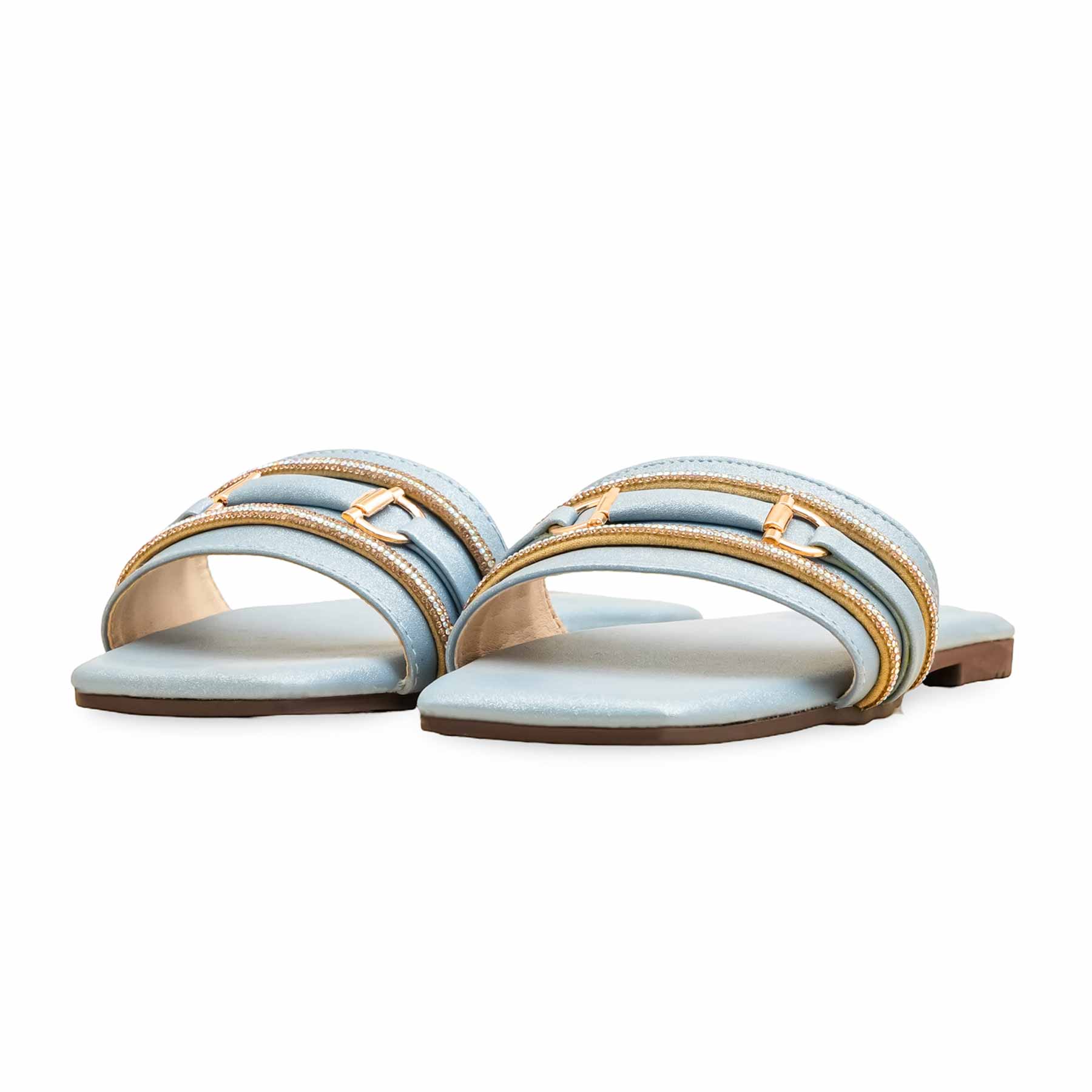 Sky Blue Casual Slipper For Ladies CL2101 - Image 3