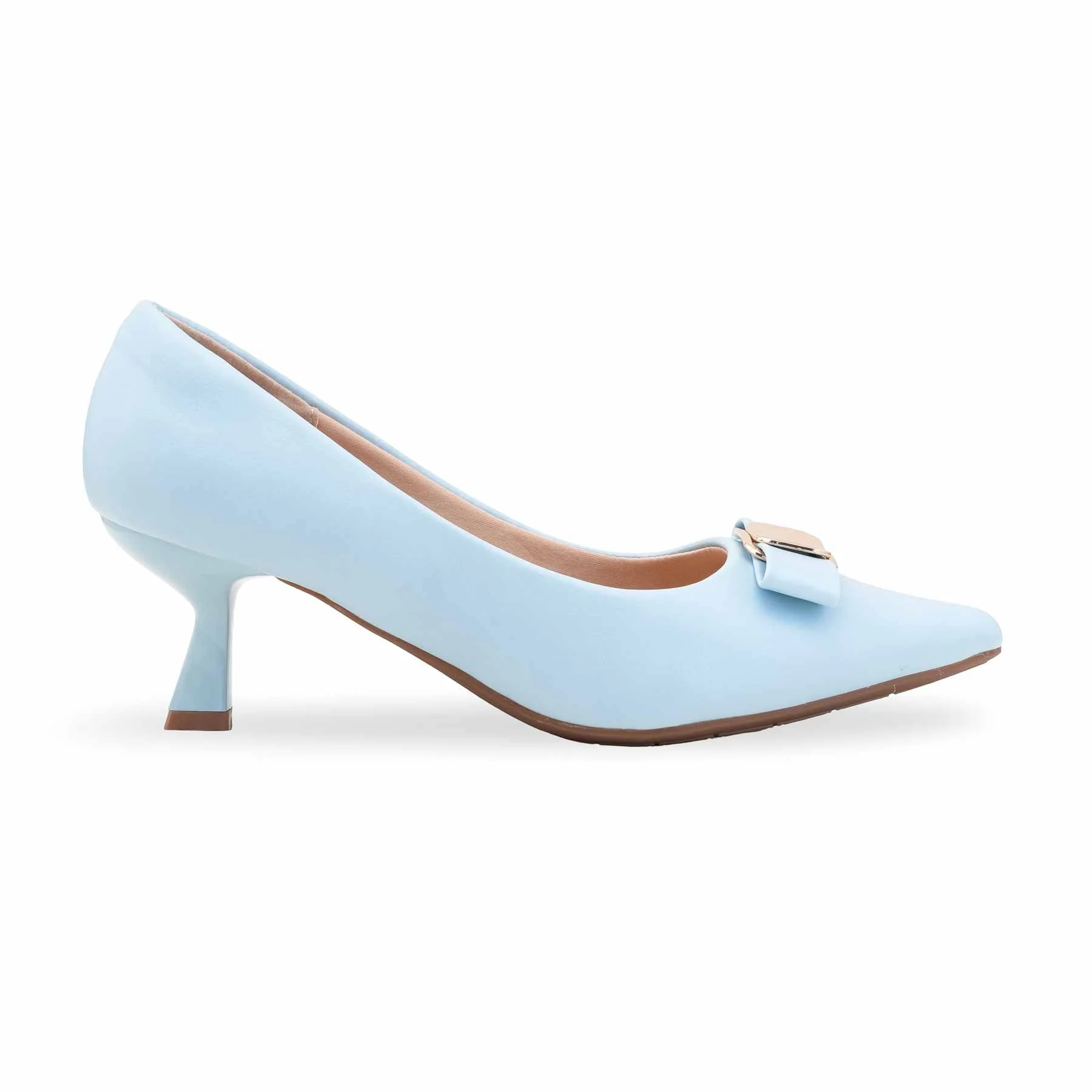 Sky Blue Court Shoes For Ladies WN7514 - Image 2