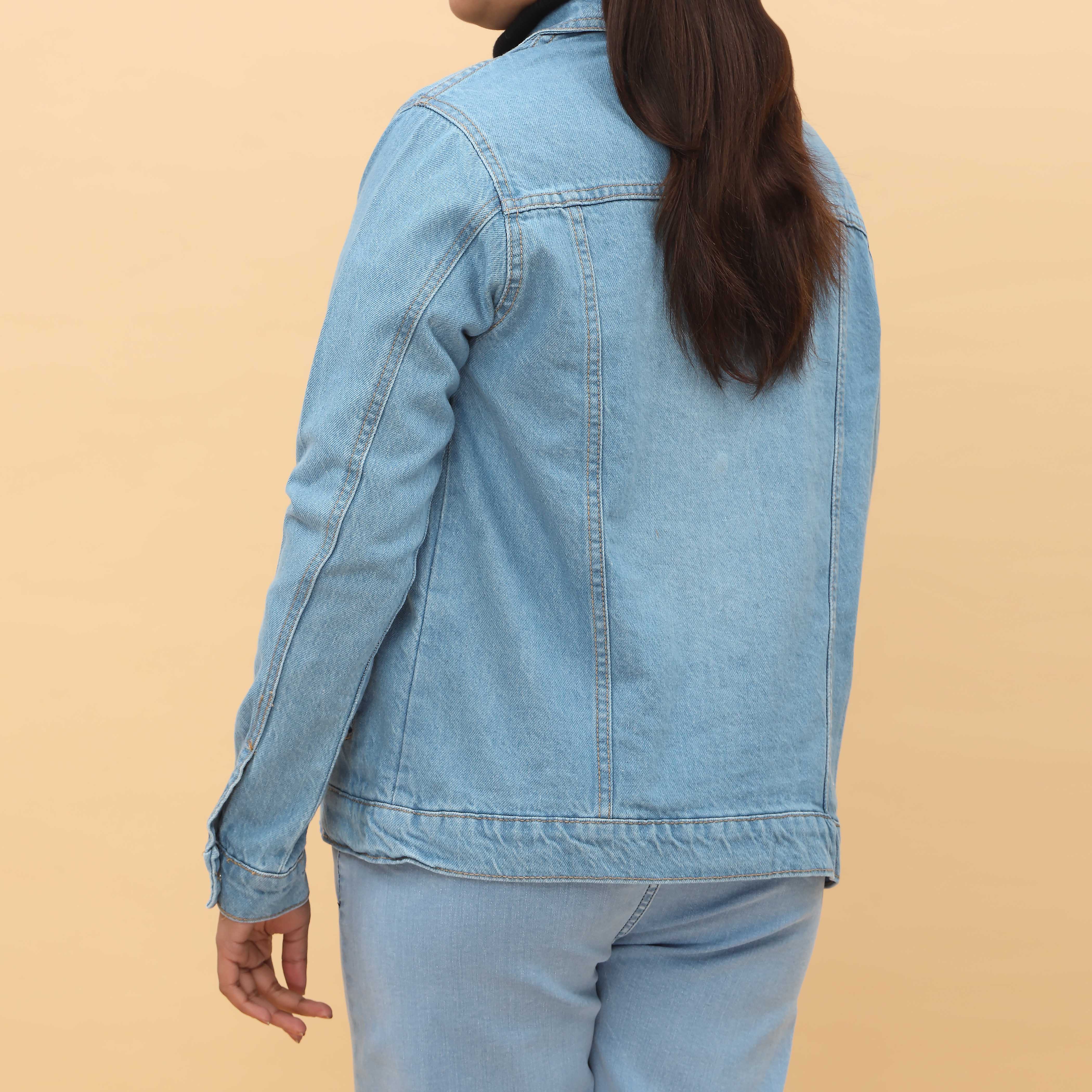 Sky Blue Denim Jacket PW4290 - Image 3