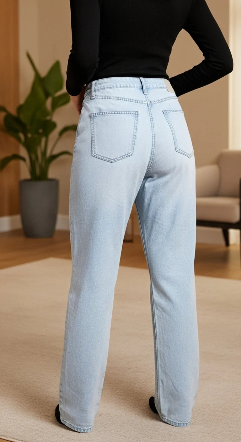 Sky Blue Denim Pant PP6080 - Image 2