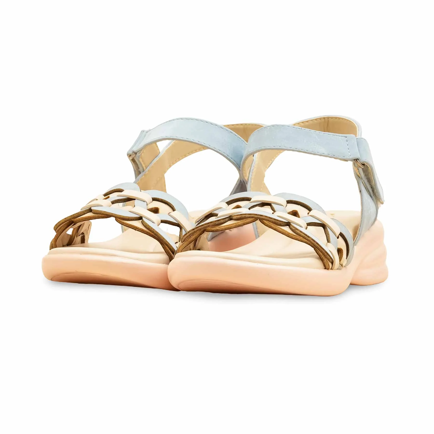 Sky Blue Formal Sandal For Ladies PU0612 - Image 3