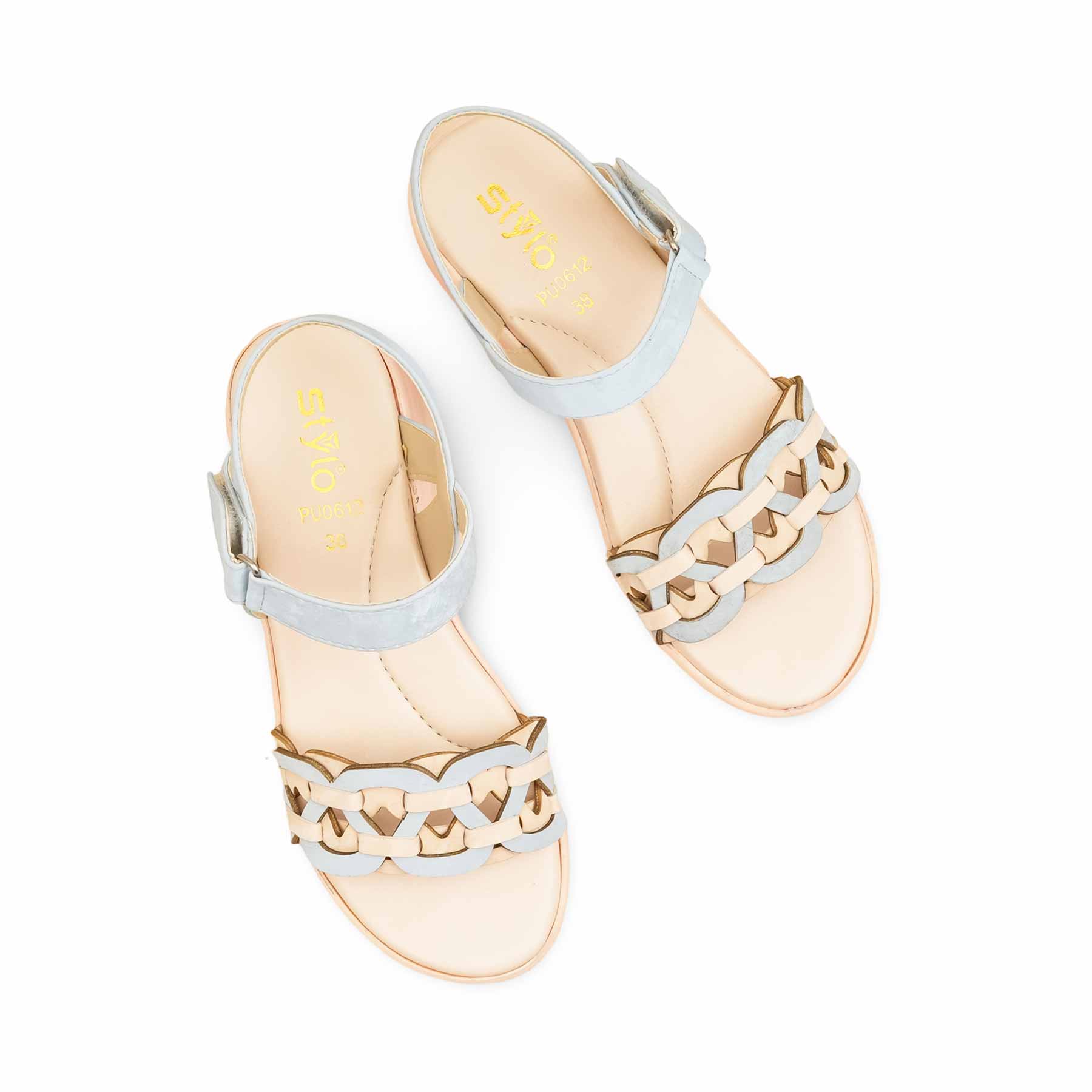 Sky Blue Formal Sandal For Ladies PU0612 - Image 5