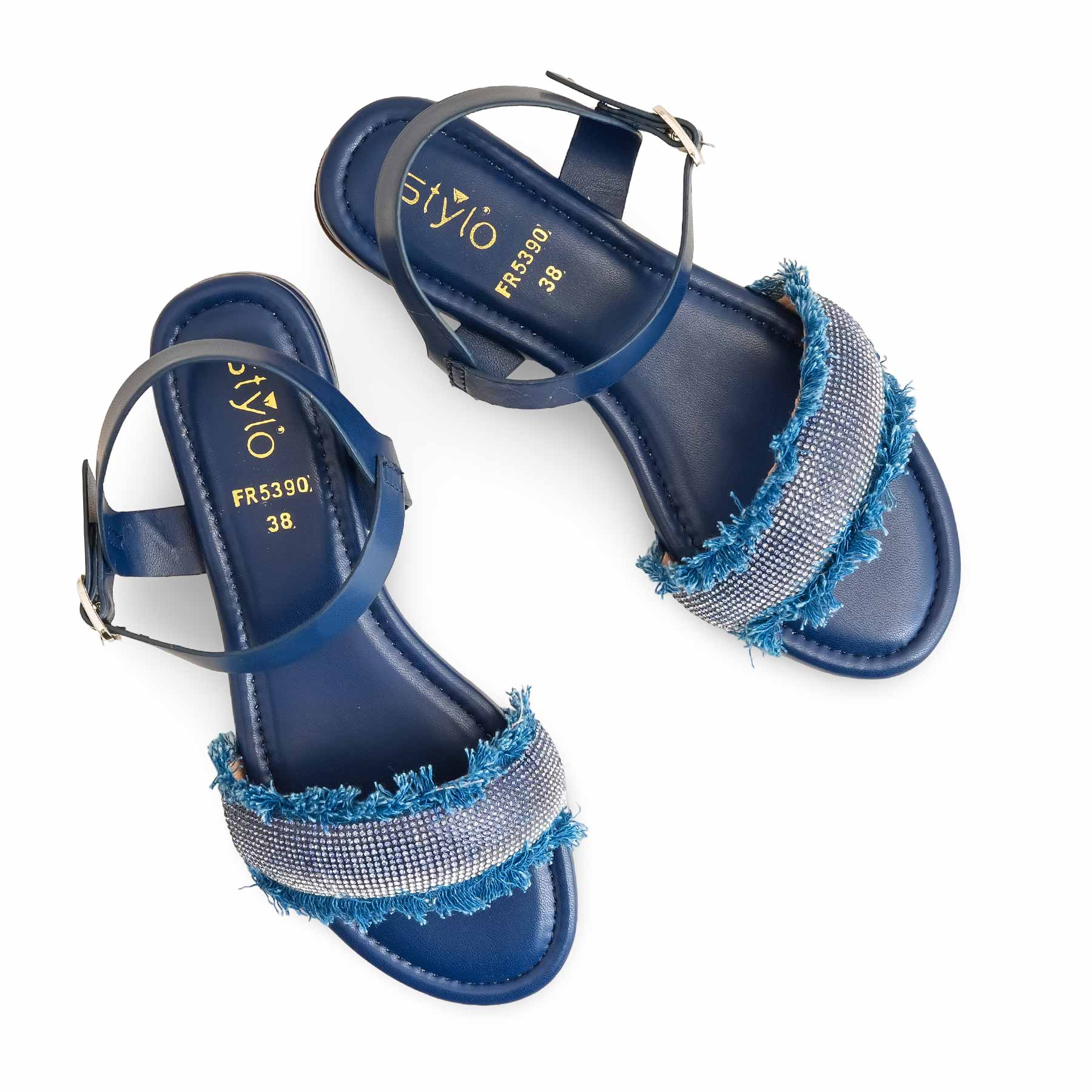 Sky Blue Formal Sandal For Women FR5390 - Image 5