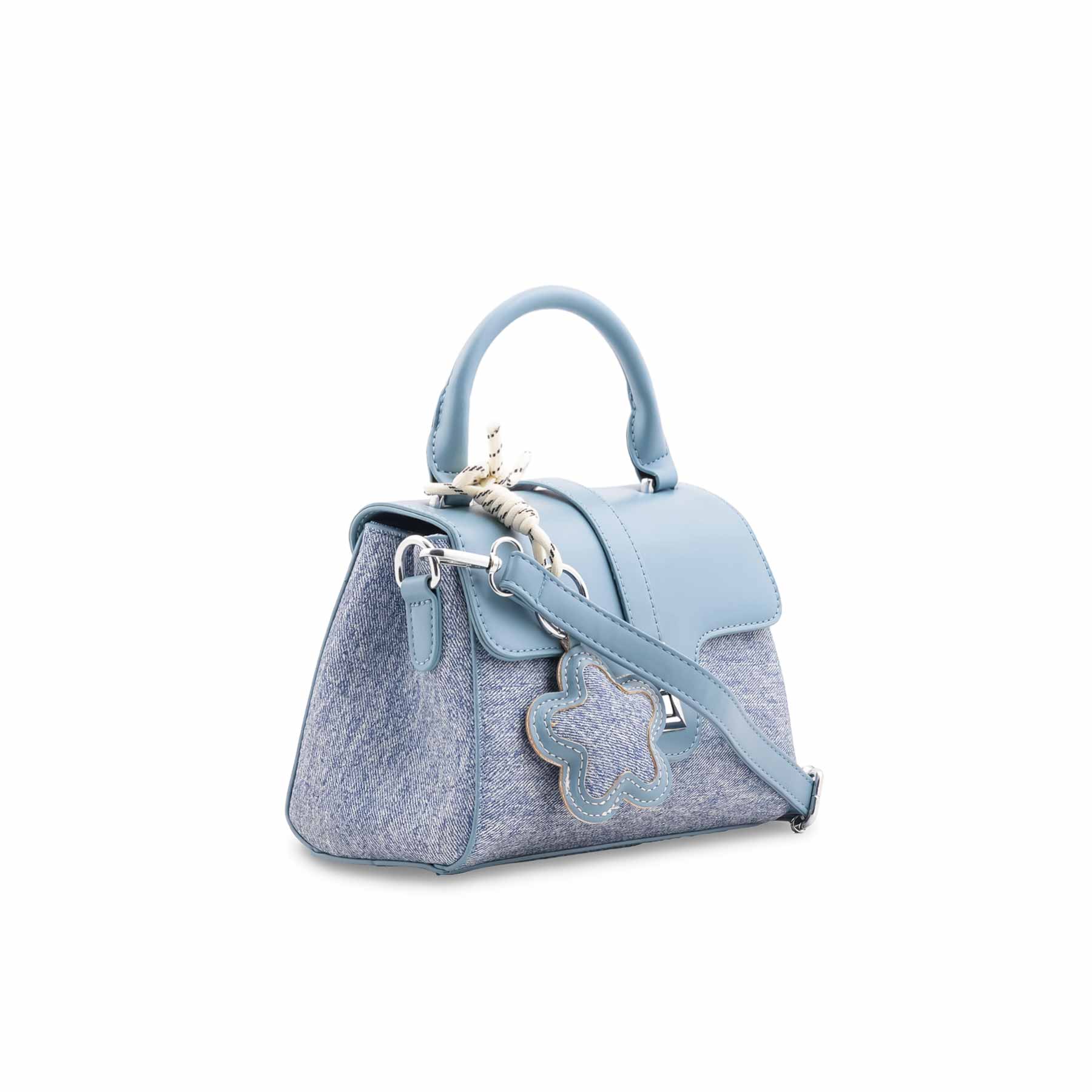 Sky Blue Formal Shoulder Bag For Ladies P36459 - Image 3