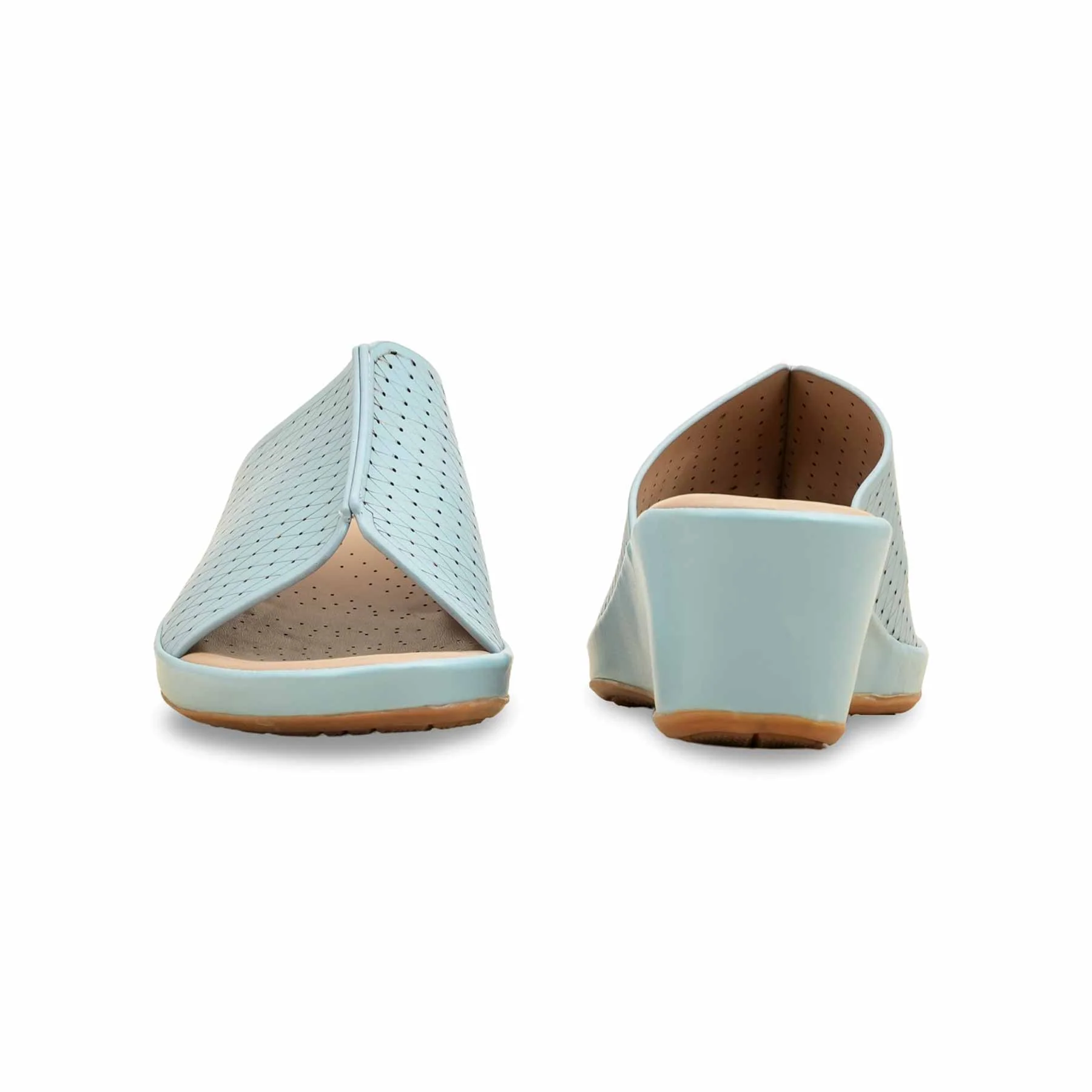 Sky Blue Formal Slipper For Ladies PU0621 - Image 4