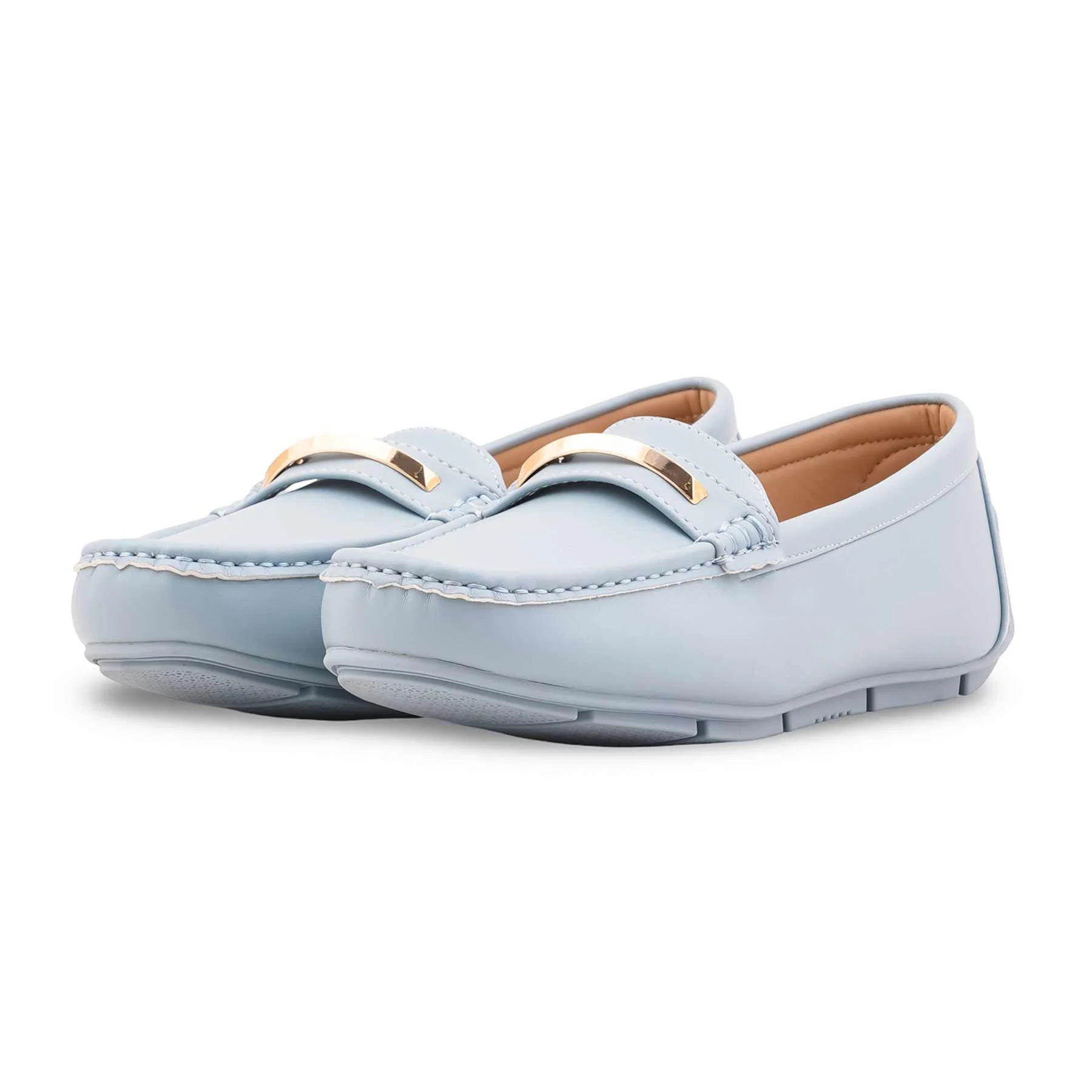 Sky Blue Moccasin For Women WN4511 - Image 3
