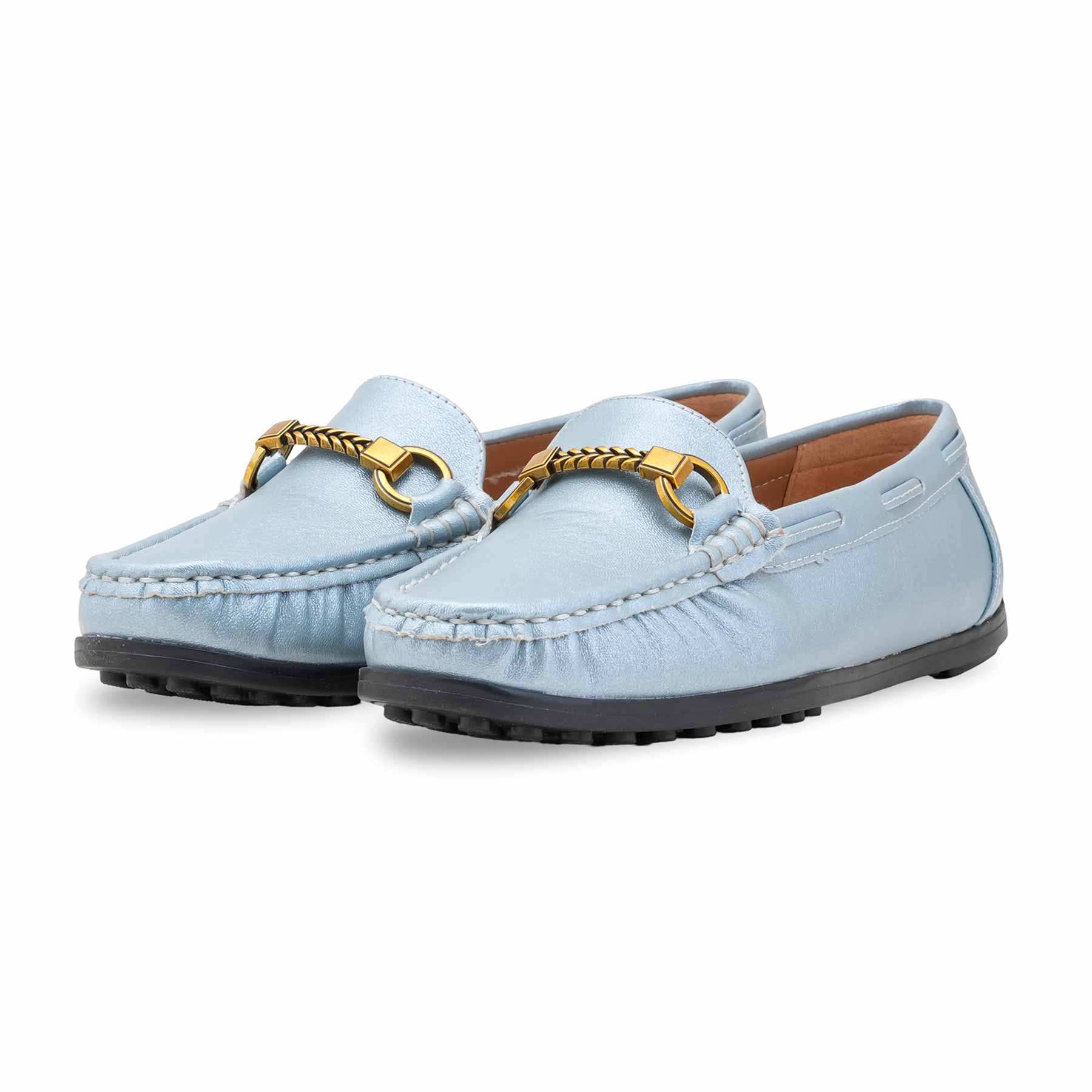 Sky Blue Moccasin For Women WN4582 - Image 4
