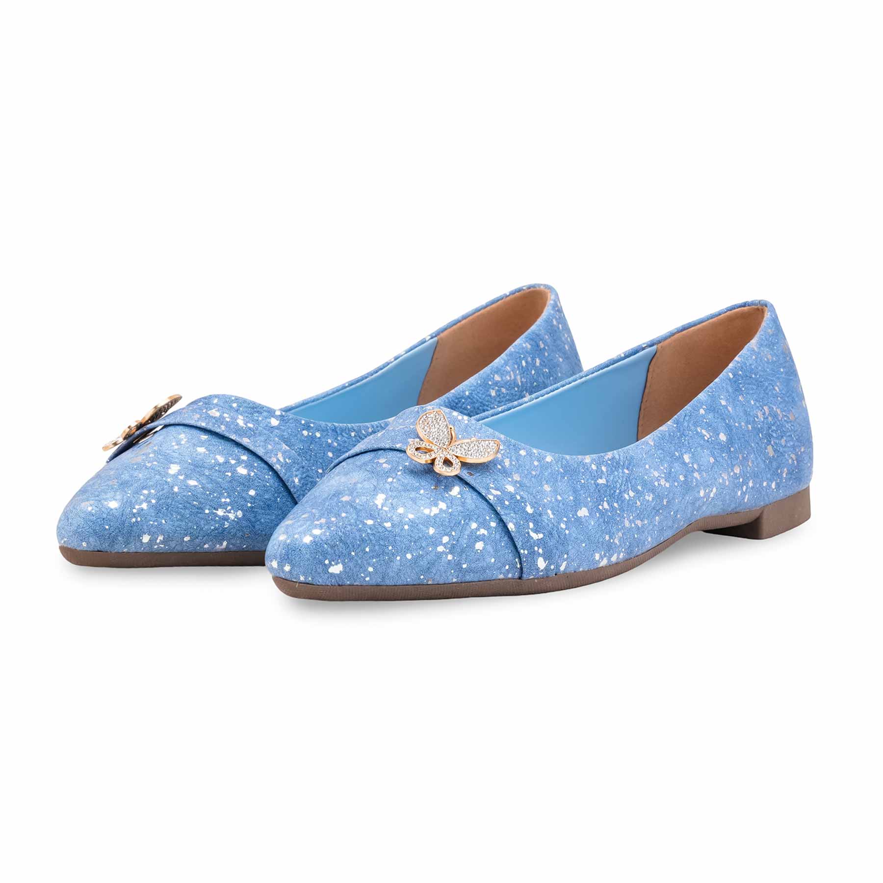 Sky Blue Peep Toes For Ladies WN1369 - Image 4