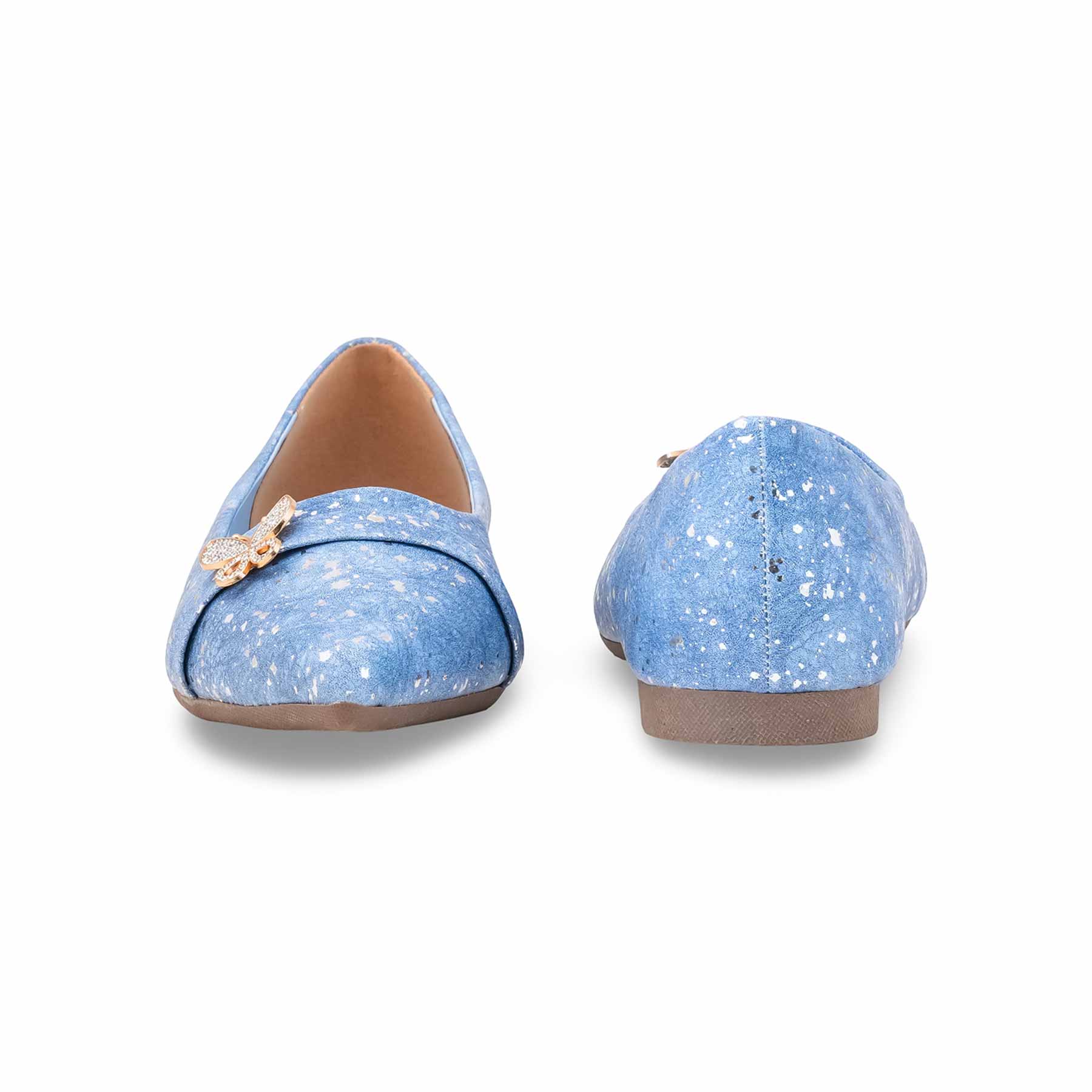 Sky Blue Peep Toes For Ladies WN1369 - Image 5