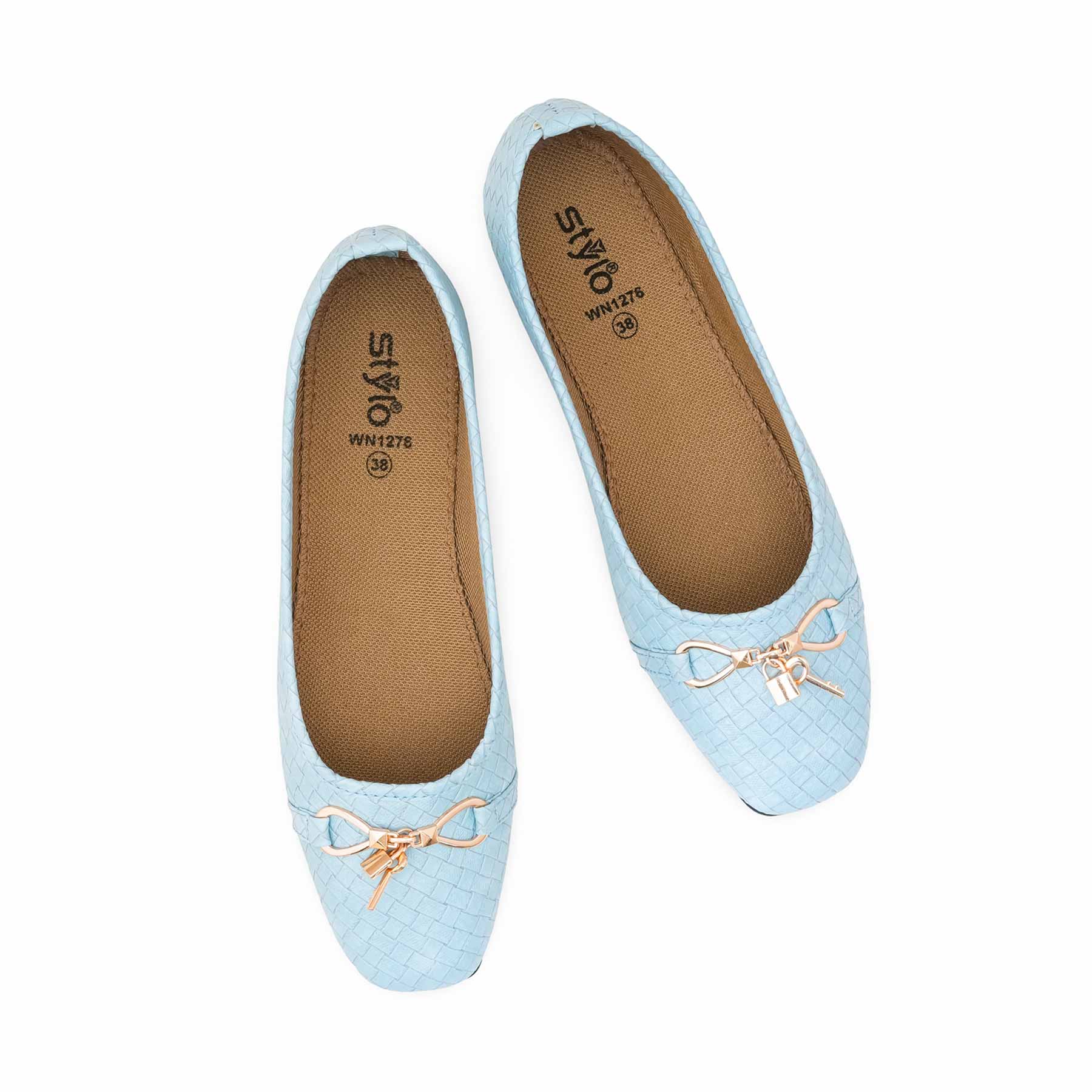 Sky Blue Pumps For Ladies WN1276 - Image 6