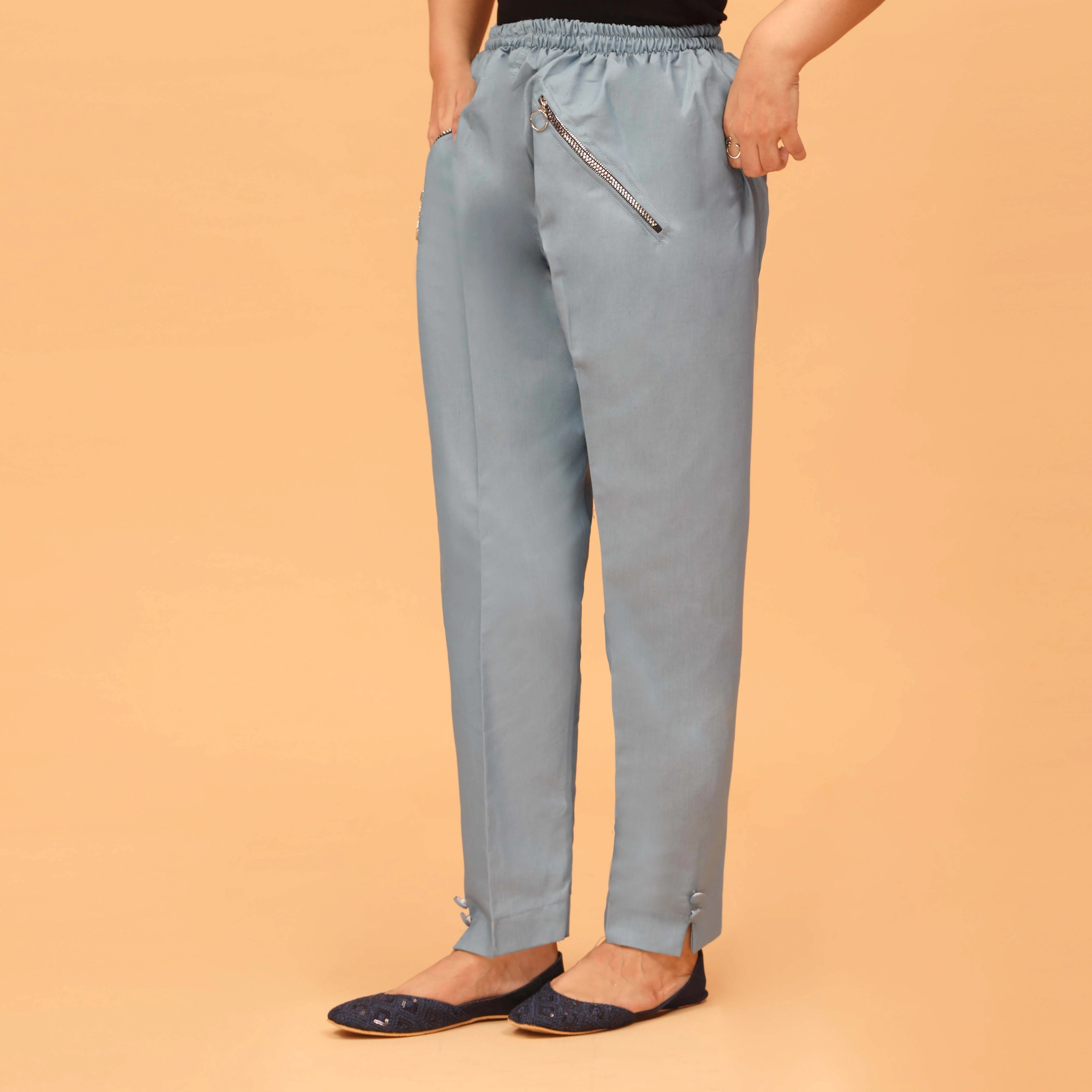 Sky Blue Slim Fit Denim Trouser PS4576 - Image 2