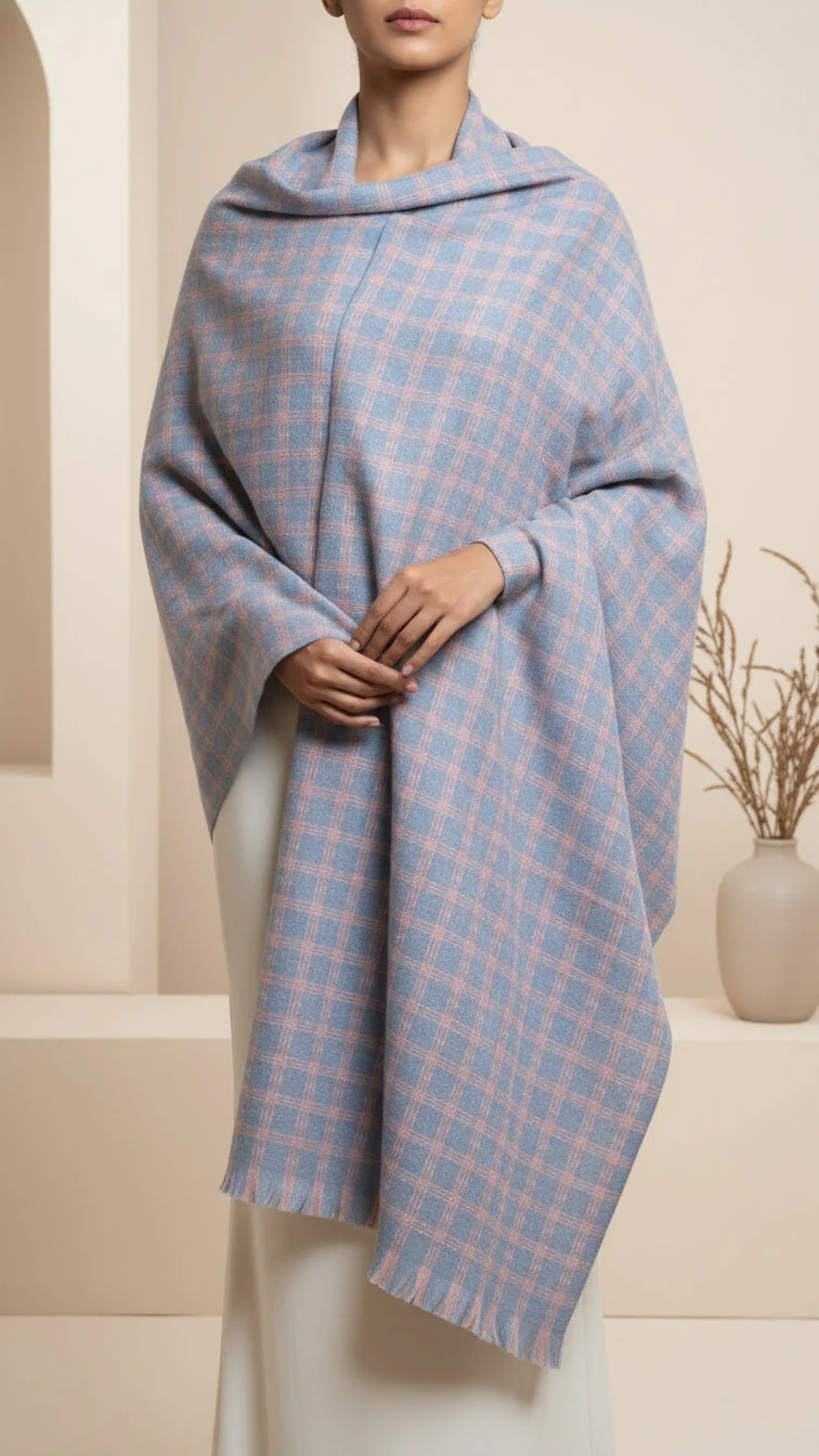 Sky Blue Winter Stole PW5741
