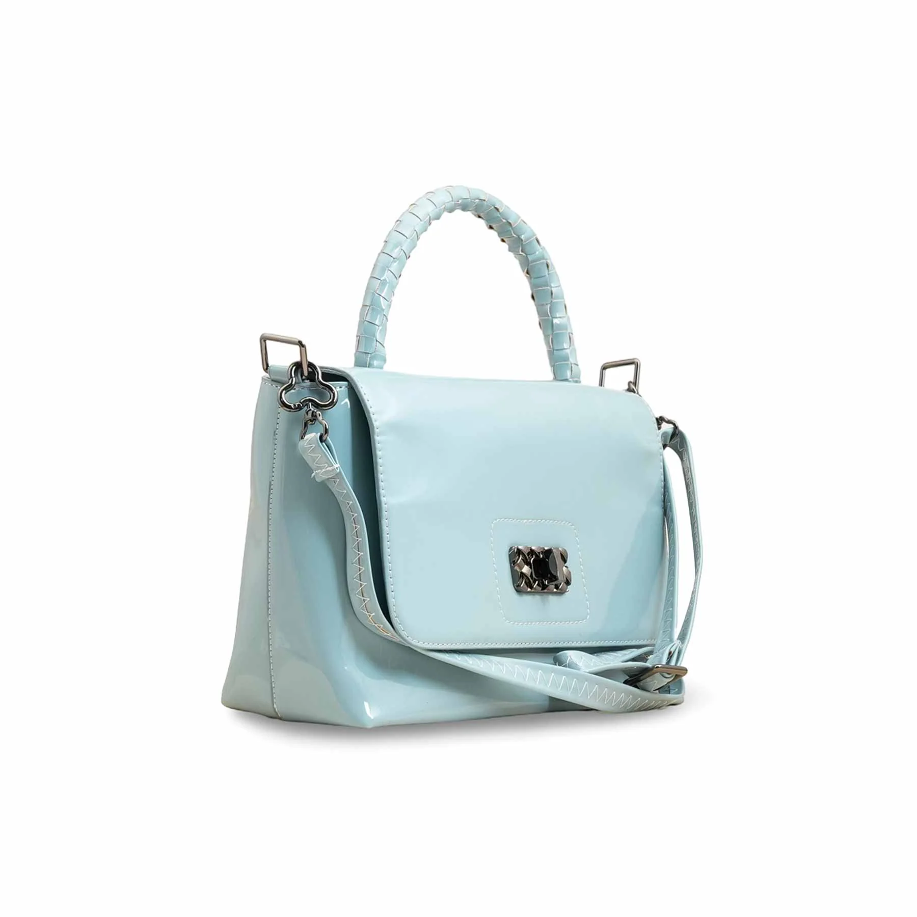 Sky Blue Women Formal Shoulder Bag P55812 - Image 3