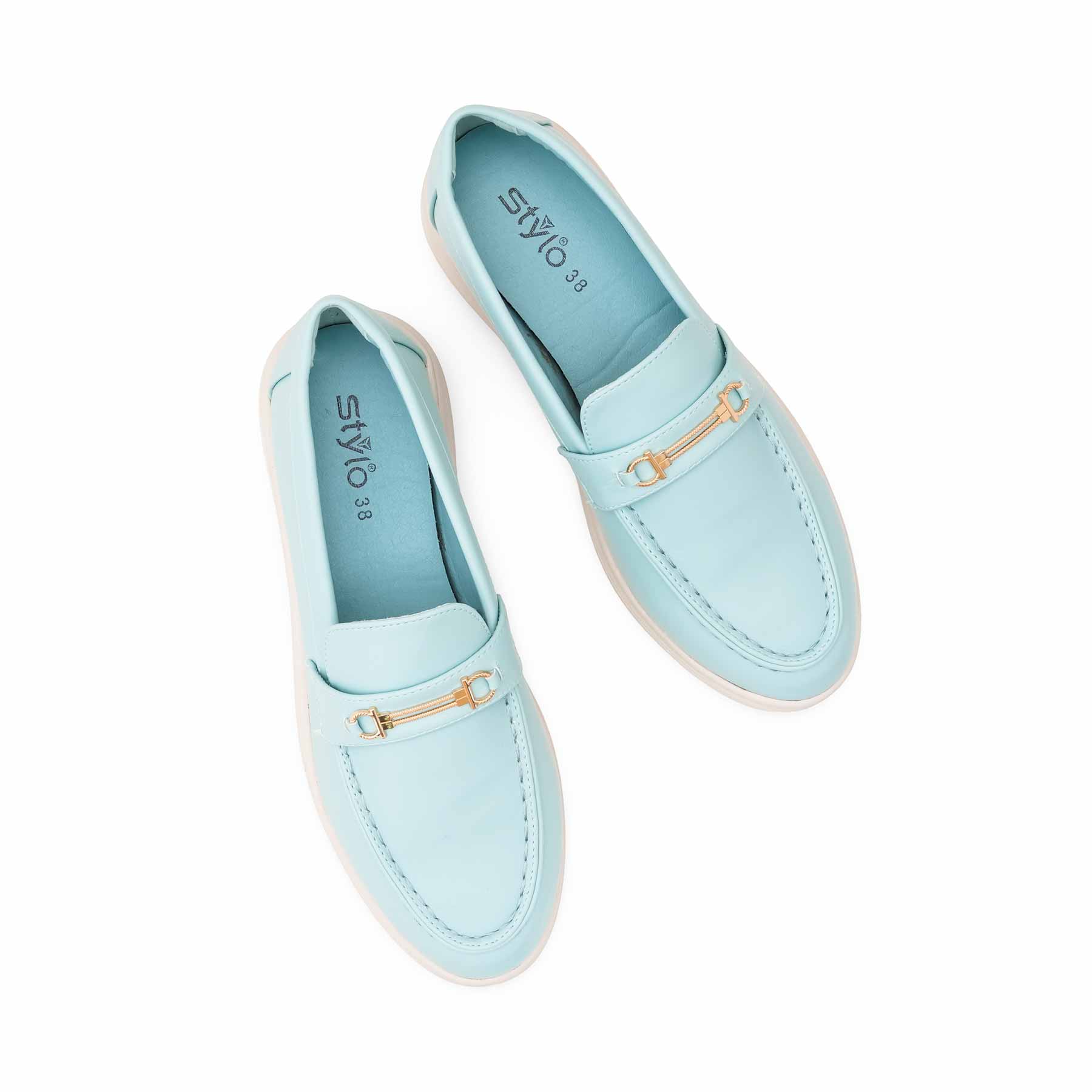 Sky Blue Women Moccasin WN4525 - Image 5