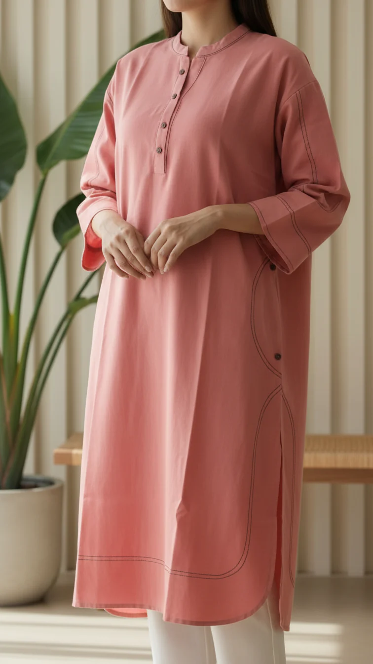 Solid Dyed slub Khaddar shirt PW5037