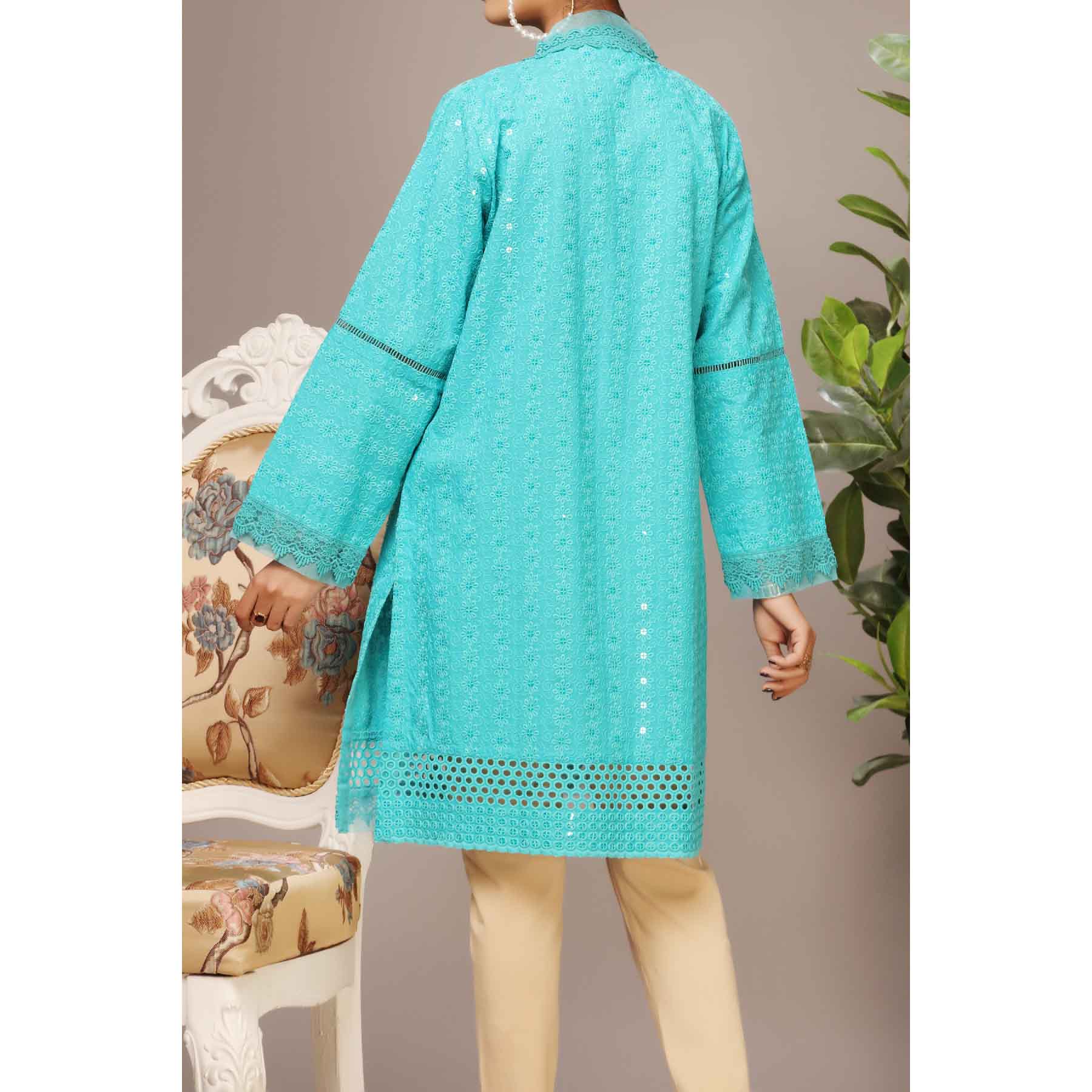 Stitched 1 PC Embellished Chiken Shirt  pe114217 - Image 3