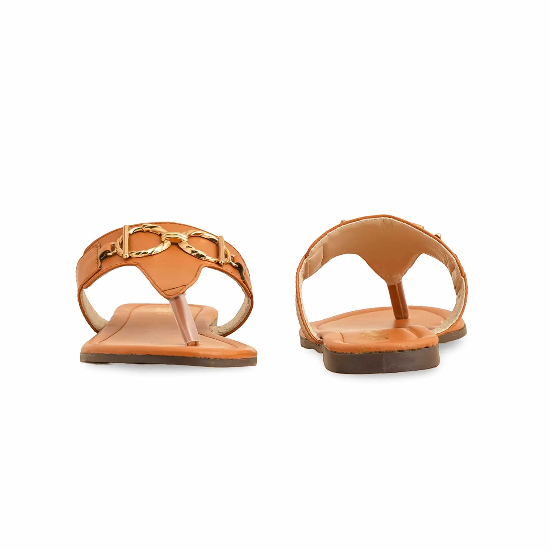 Tan Casual Chappal CL2046 - Image 4