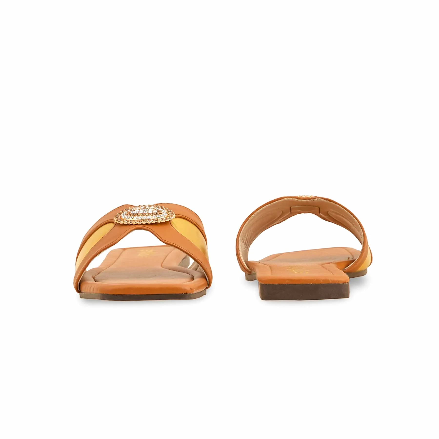 Tan Casual Slipper CL2047 - Image 4
