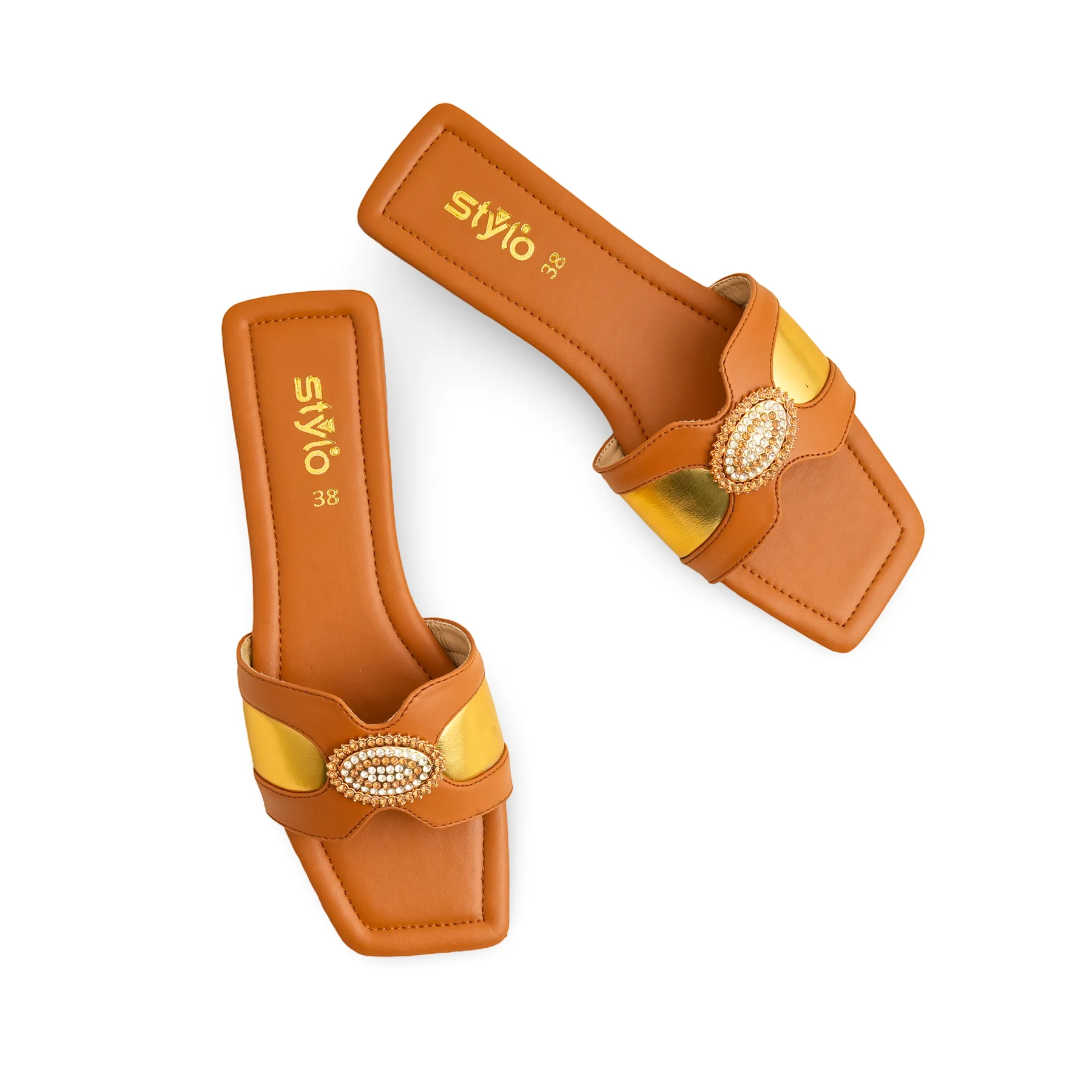 Tan Casual Slipper CL2047 - Image 5