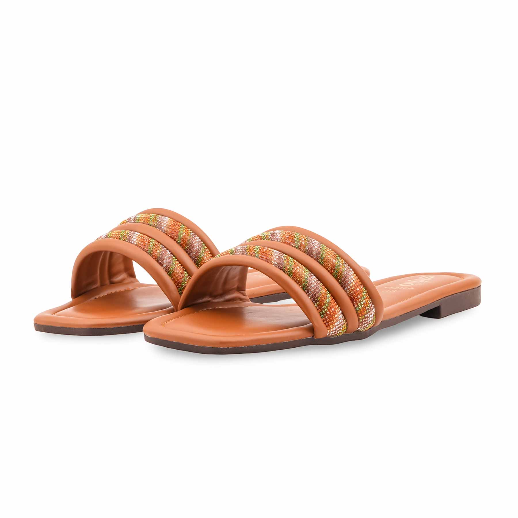 Tan Casual Slipper For Women CL2199 - Image 3