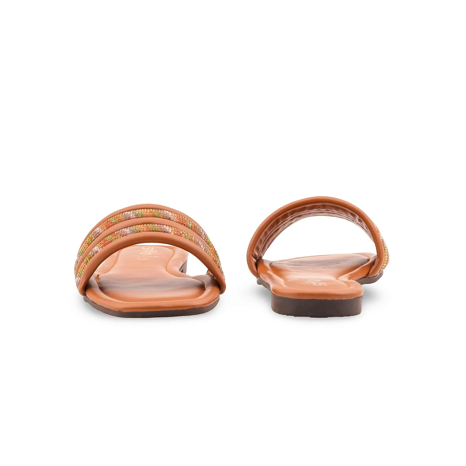 Tan Casual Slipper For Women CL2199 - Image 4