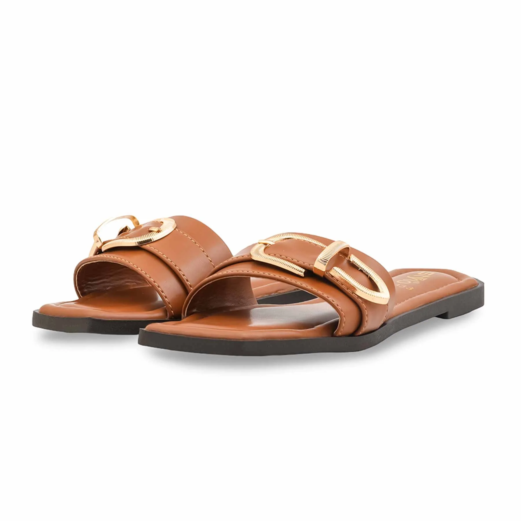 Tan Casual Women Slipper CL2333 - Image 5