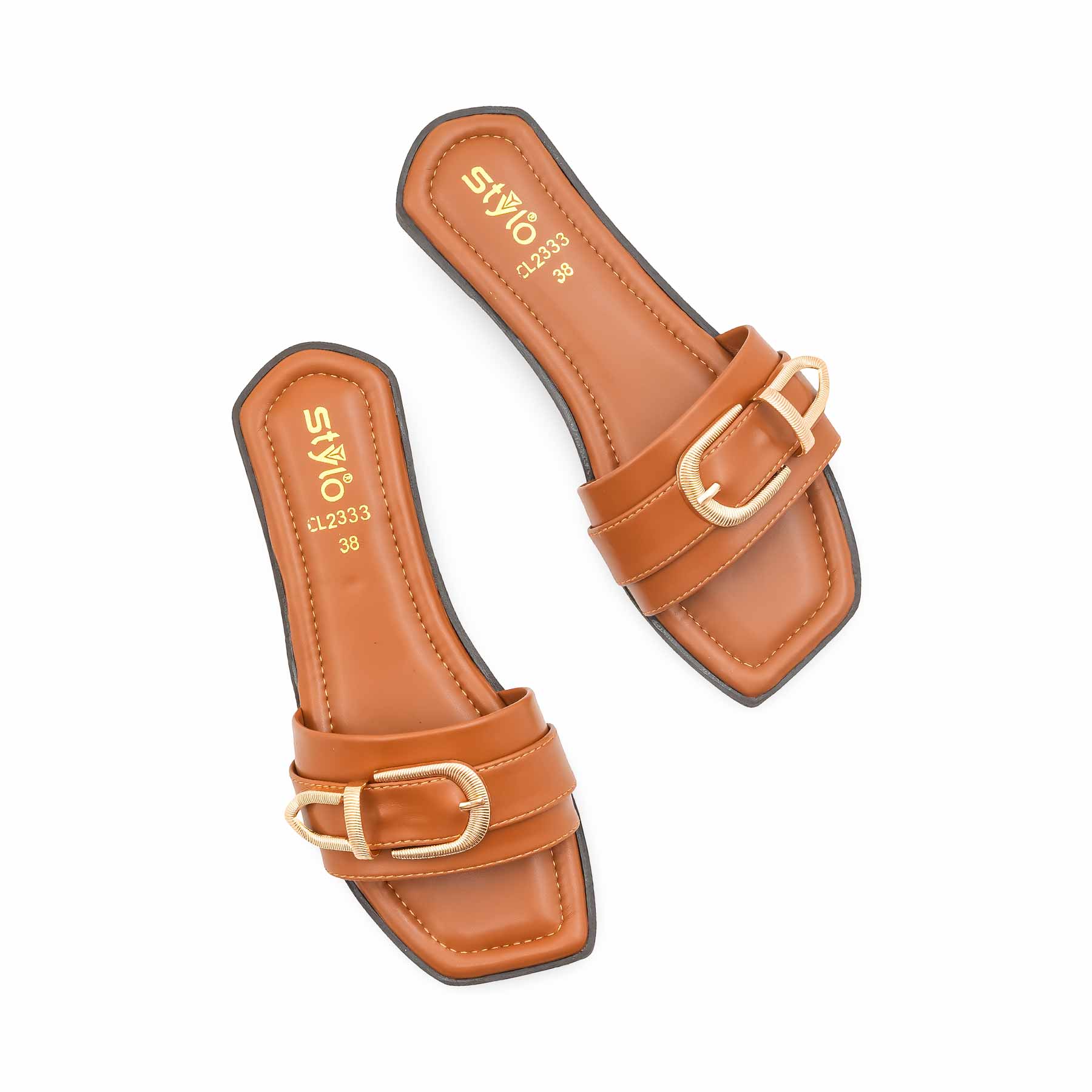 Tan Casual Women Slipper CL2333 - Image 7