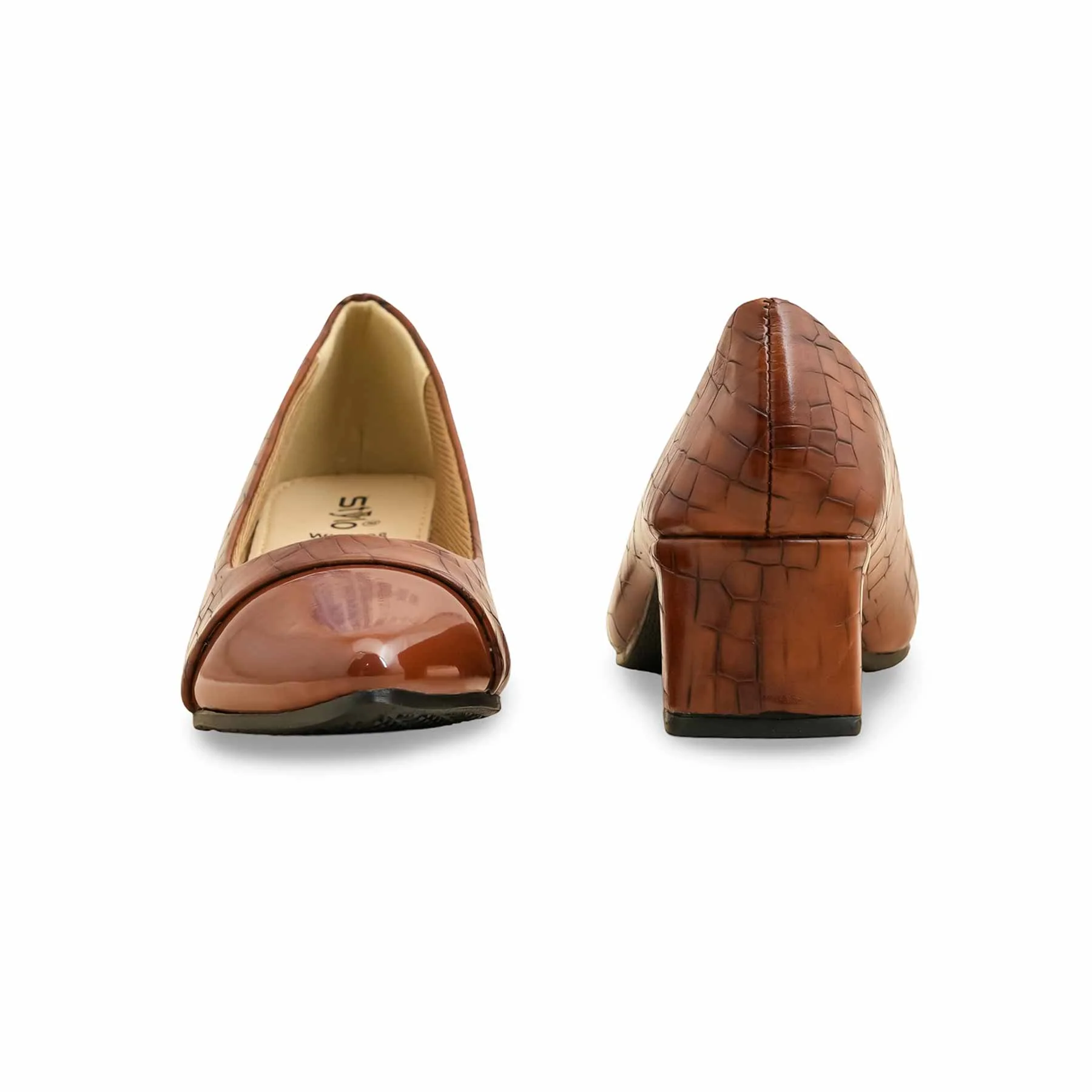Tan Court Shoes WN7498 - Image 4