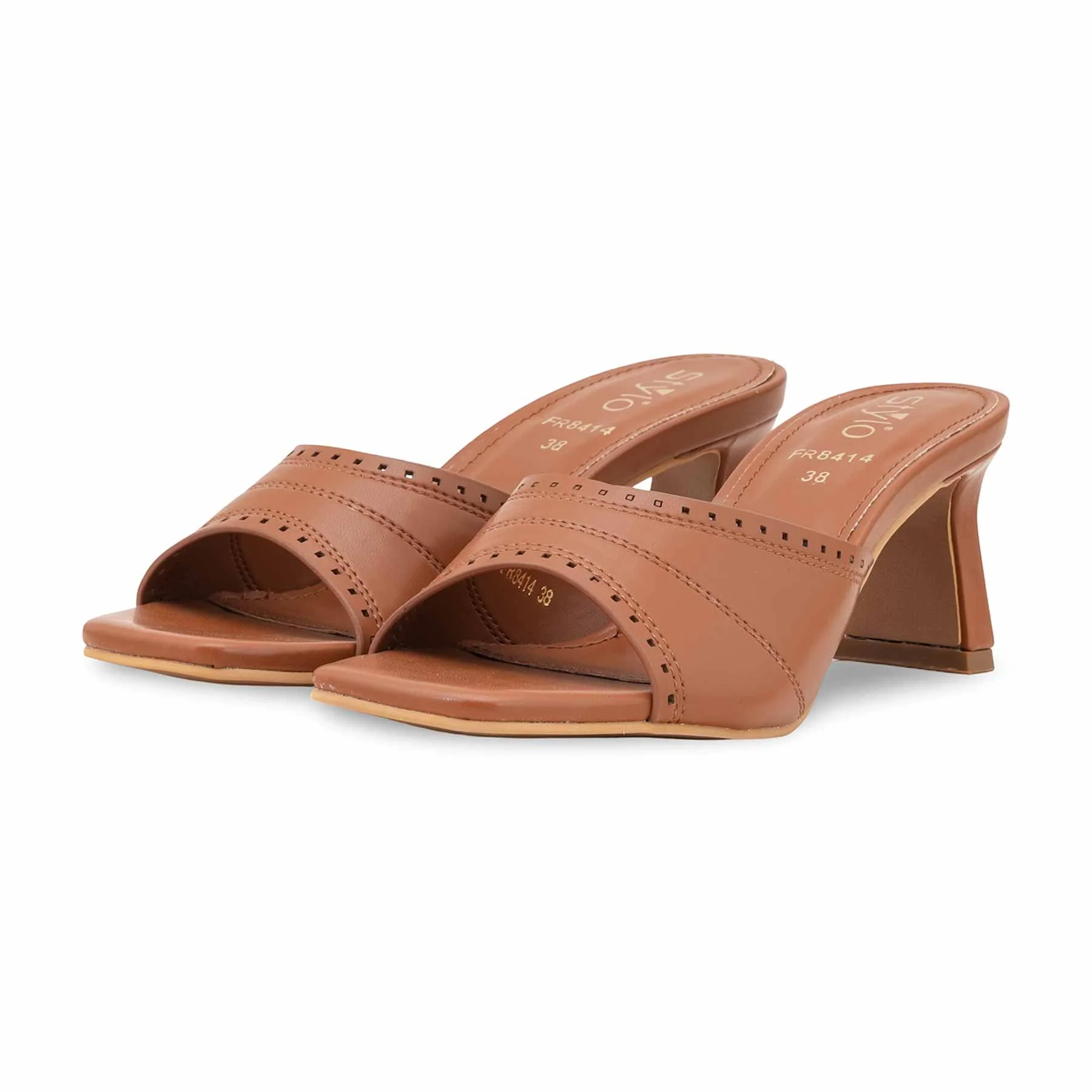 Tan Formal Slipper For Women FR8414 - Image 3