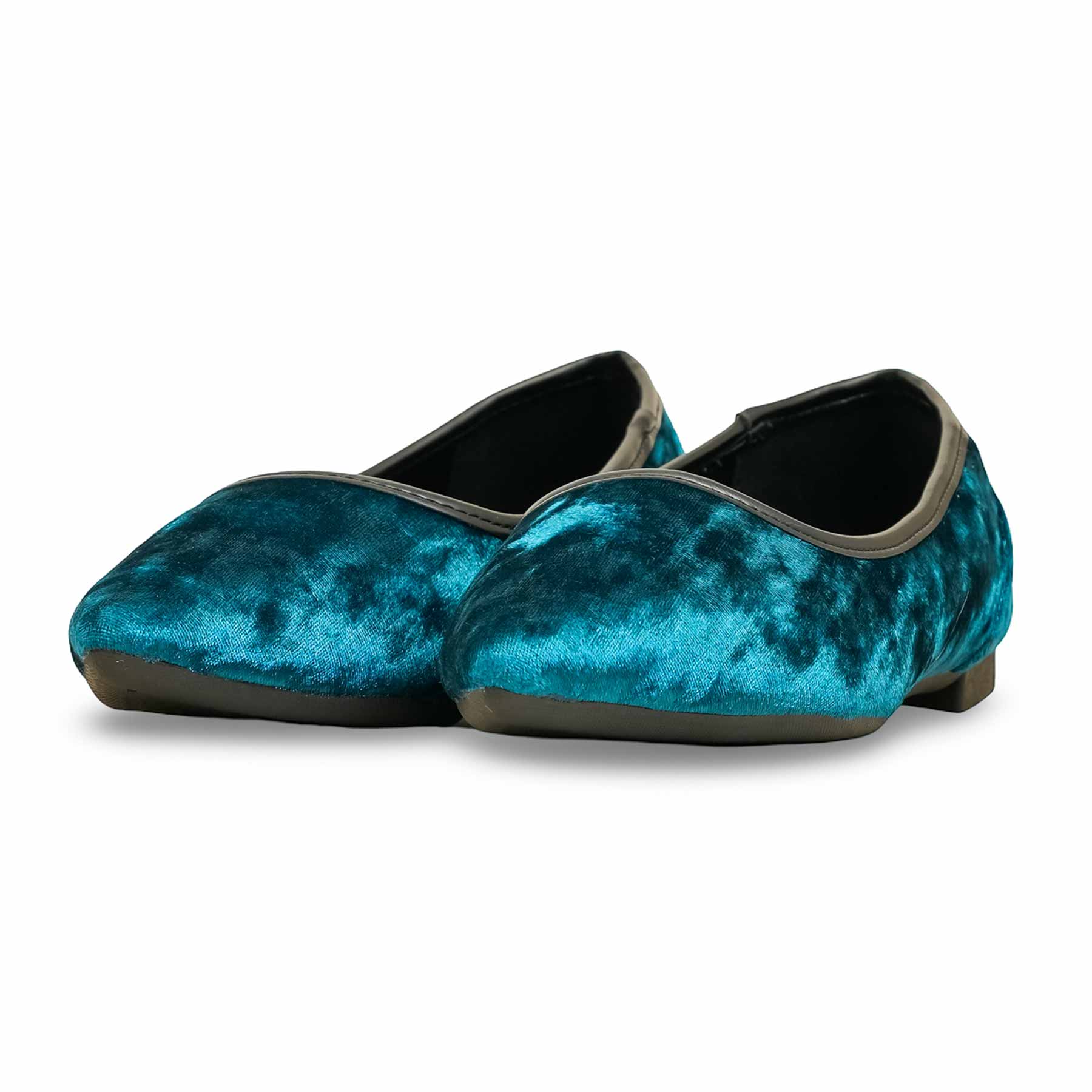 Teal Blue Pumps For Ladies WN1324 - Image 3