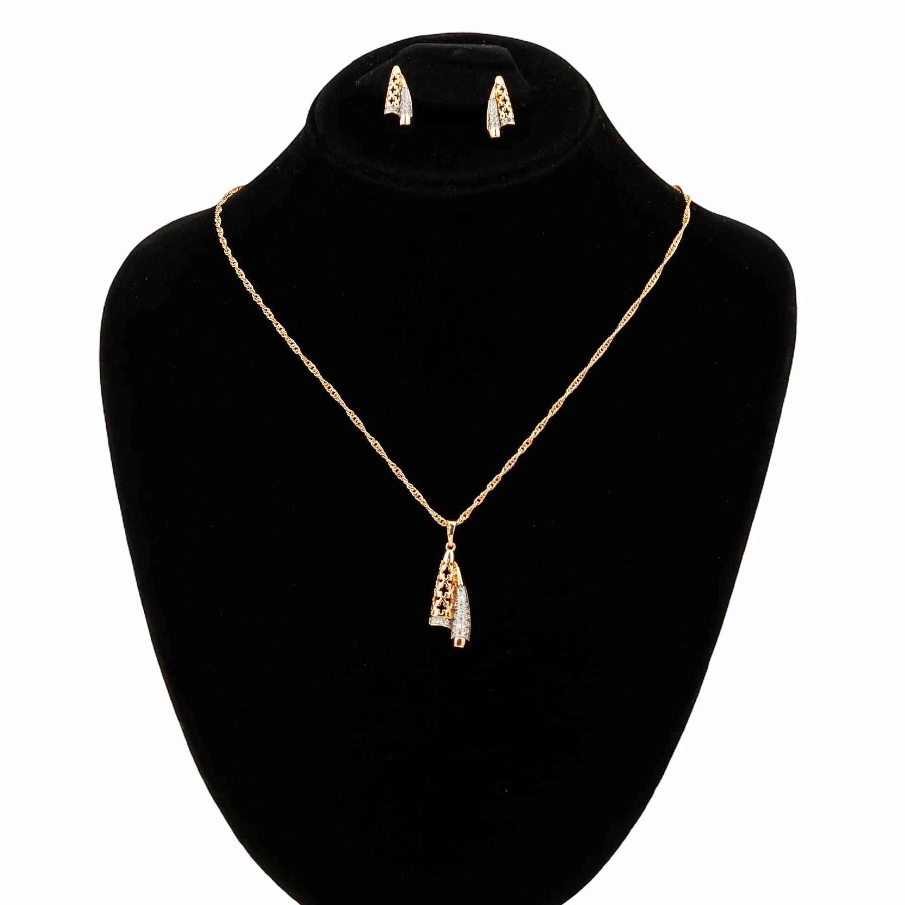 Two Tone Pendant Set J42993 - Image 2