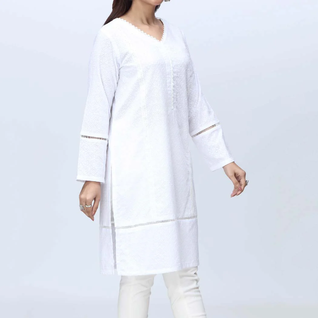 1PC-Embroidered ChikanKari Shirt PS4170 - Image 2