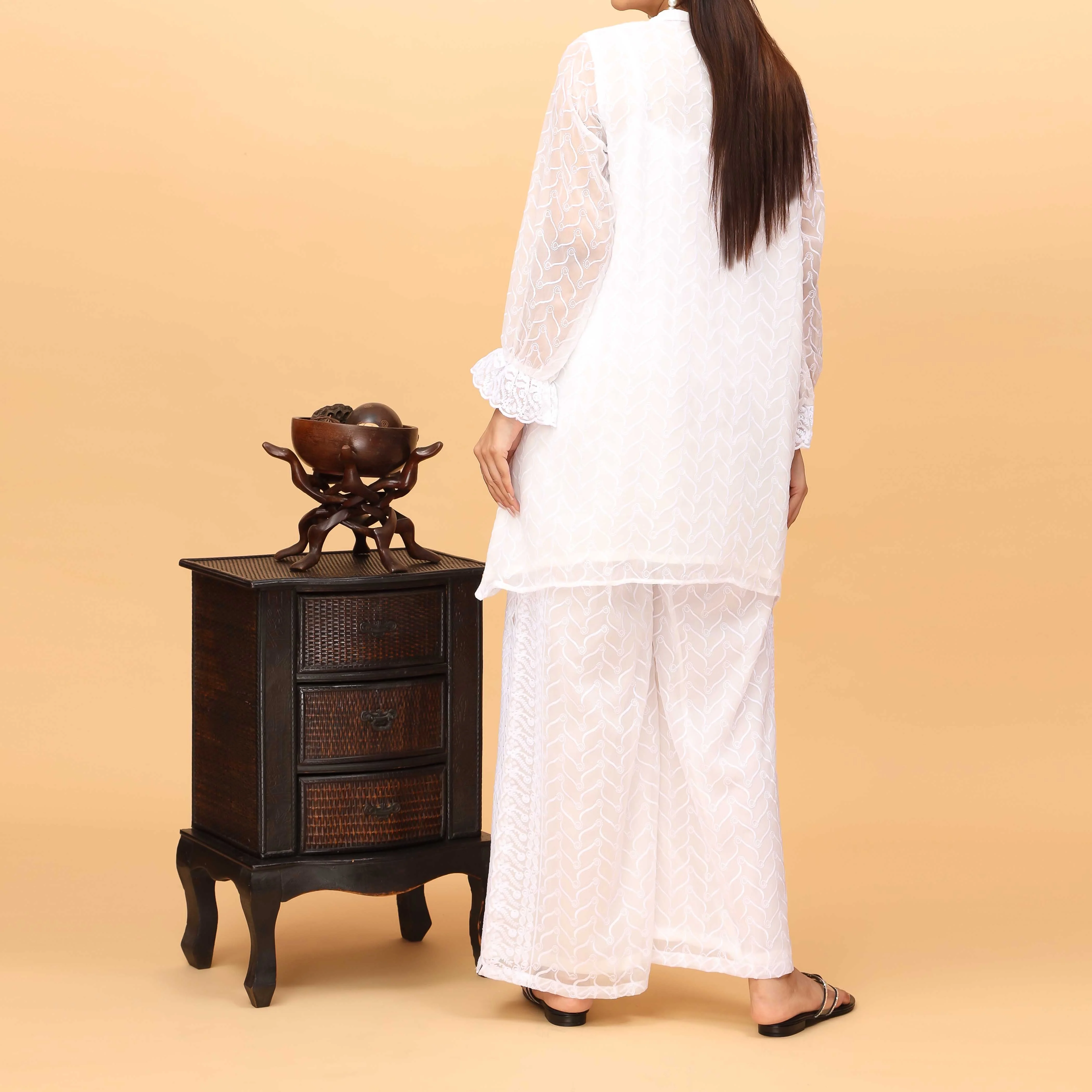 2PC Embellished Chiffon  Suit PS4237 - Image 3