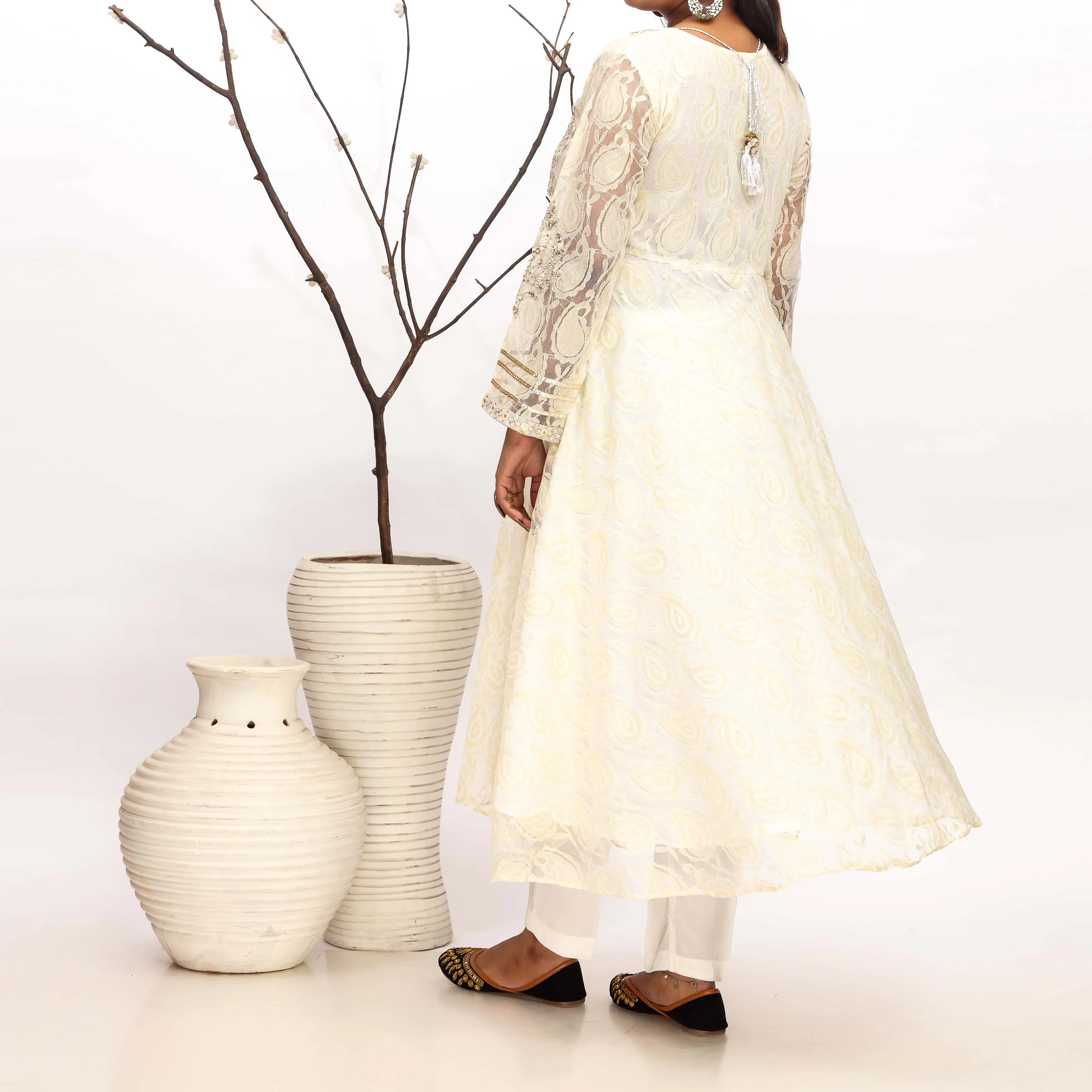 2PC- Embellished Net Suit PF3083 - Image 3