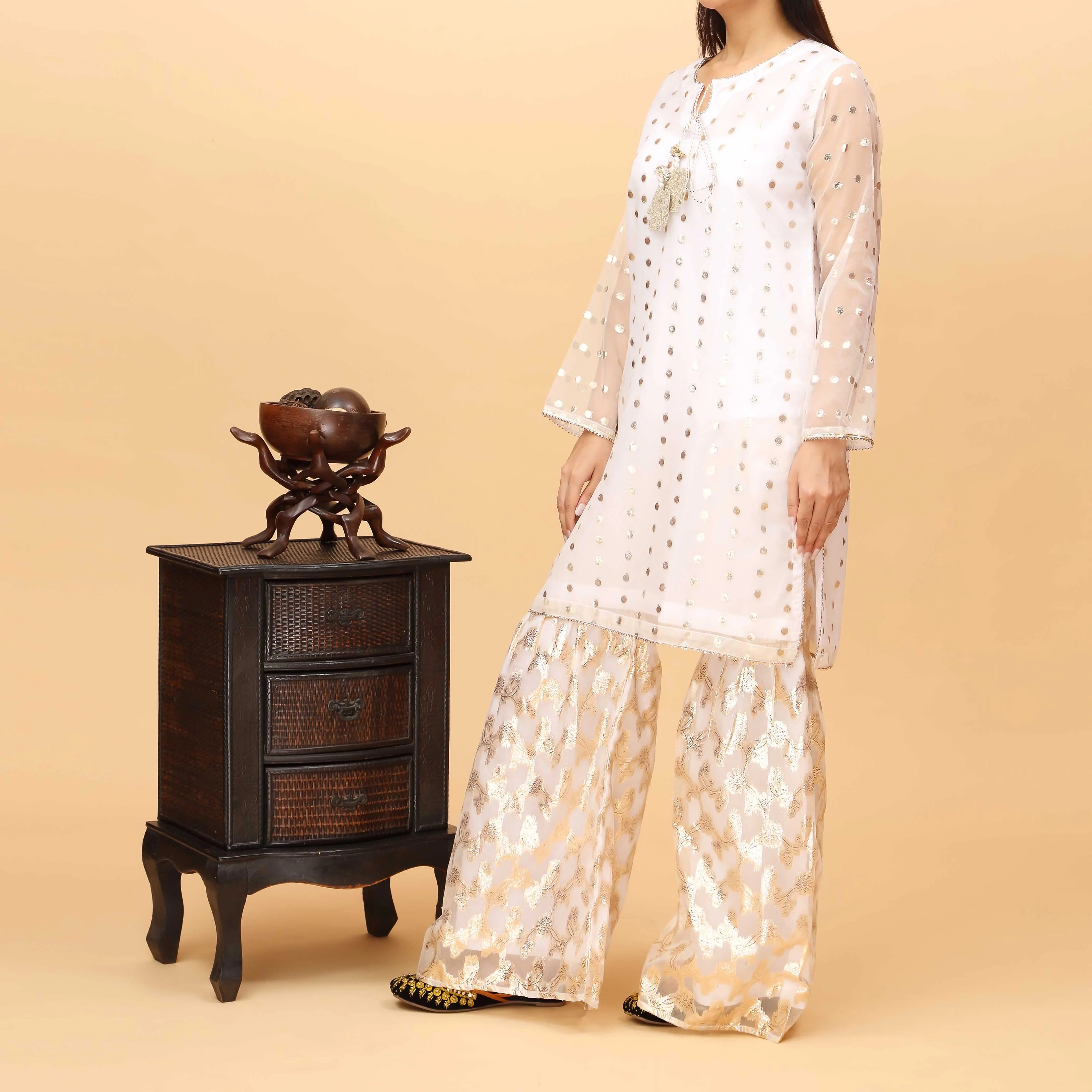 2PC Embellished Organza Suit PS4227 - Image 2