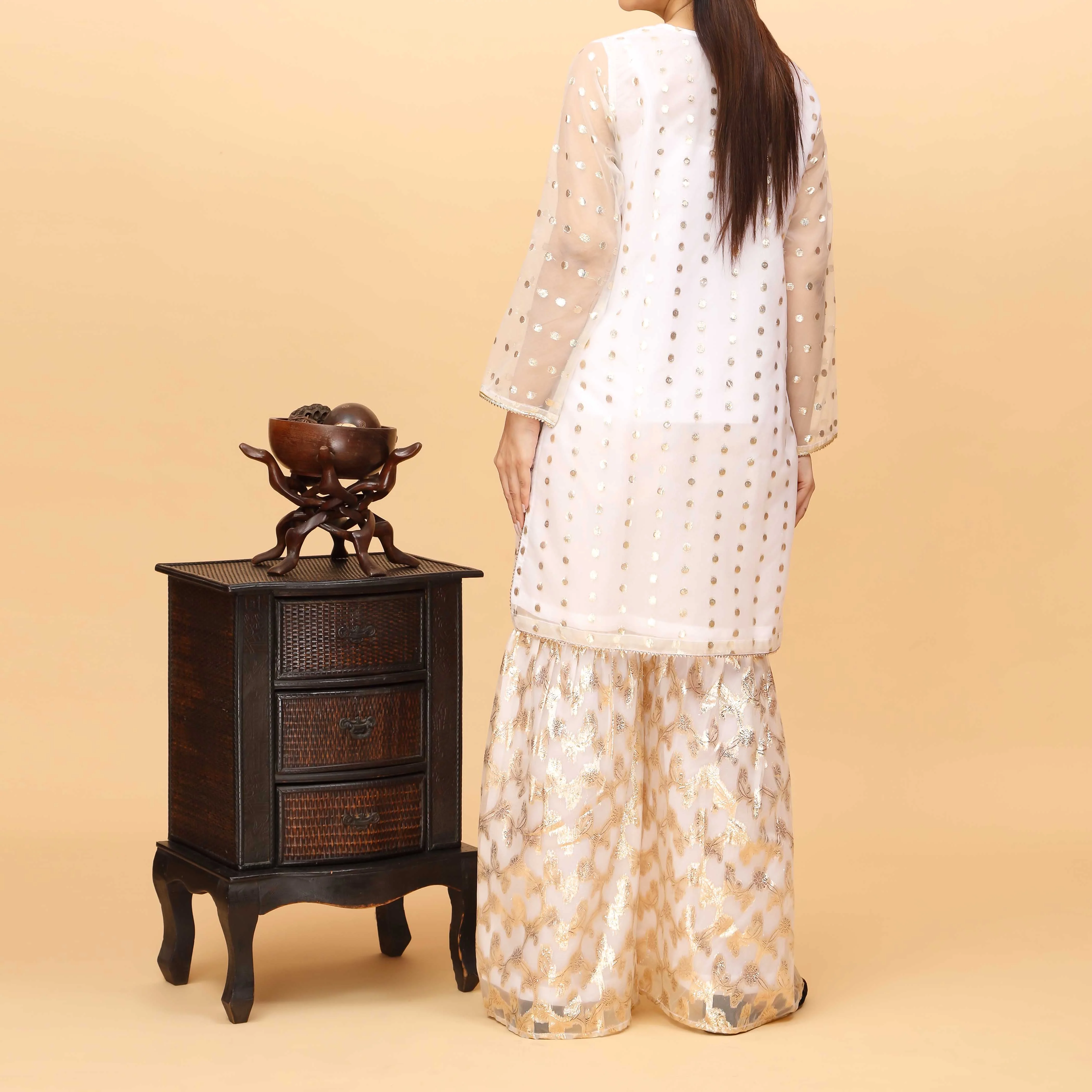 2PC Embellished Organza Suit PS4227 - Image 3