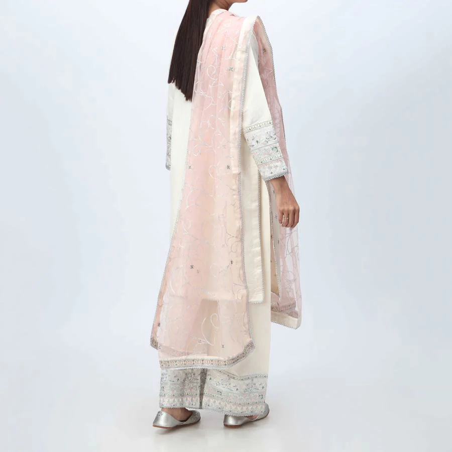 3PC- Embellished  Khadi Net Suit PF3055 - Image 3