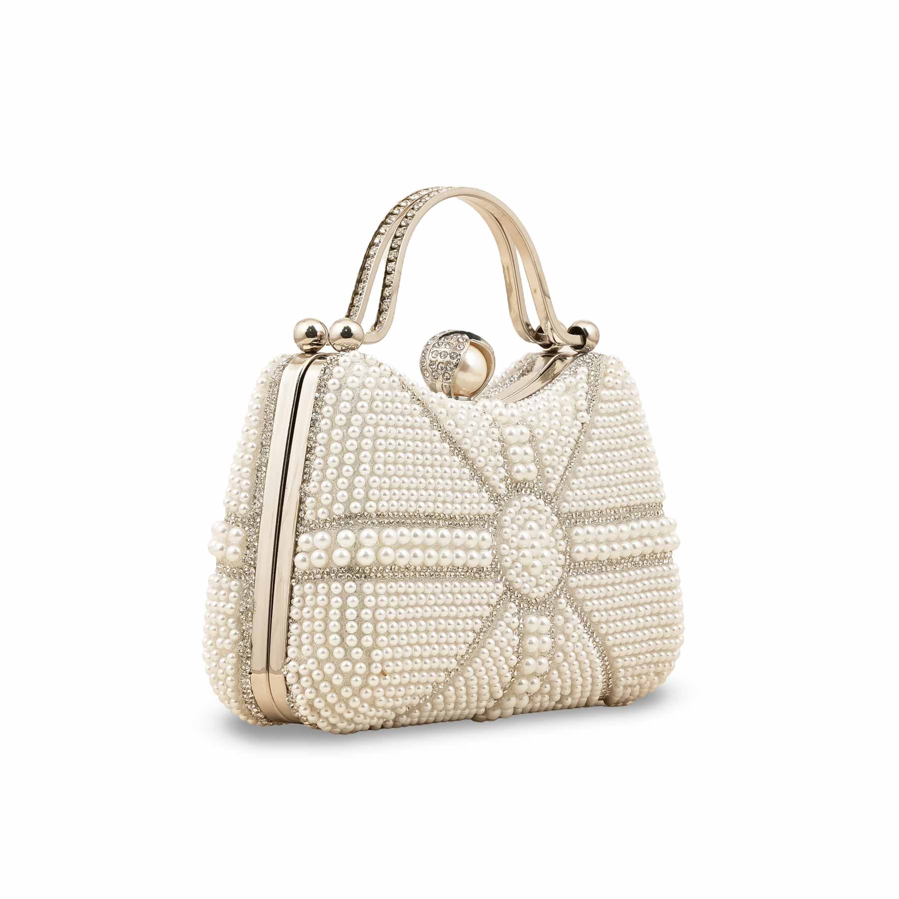 White Bridal Clutch P24291 - Image 3