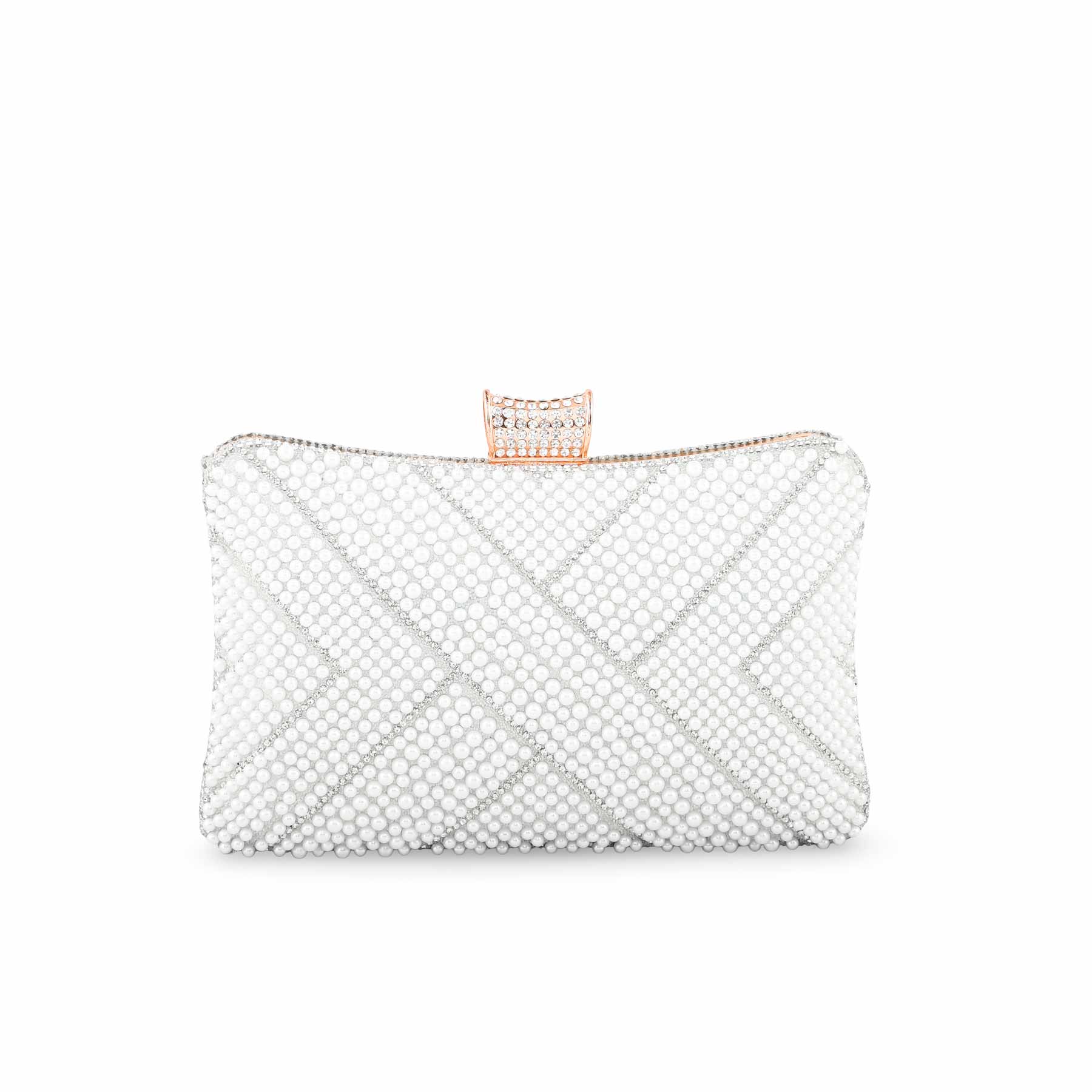White Bridal Clutch P24357 - Image 2