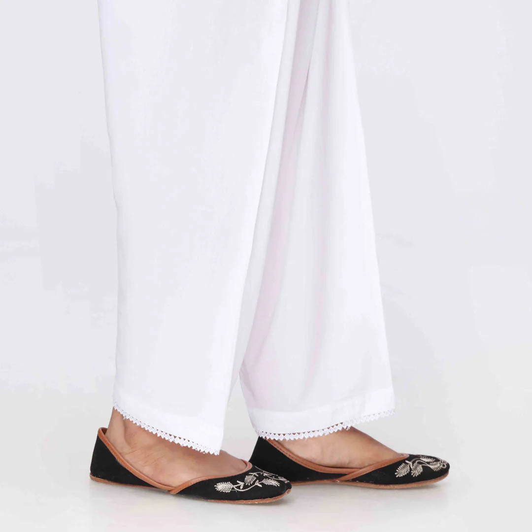 White Cambric Straight Fit Trouser PS3571 - Image 2
