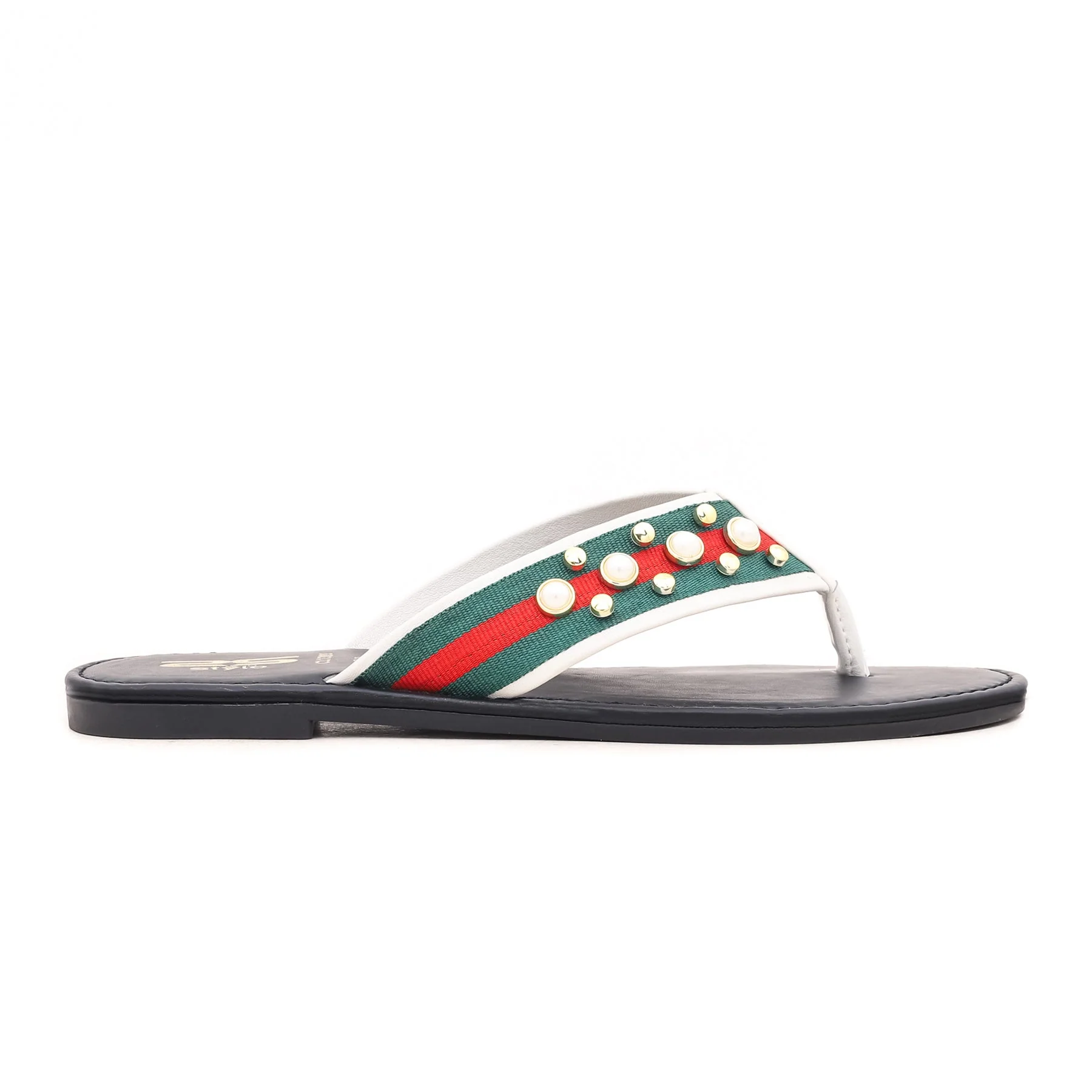 White Casual Chappal CL1389 - Image 2